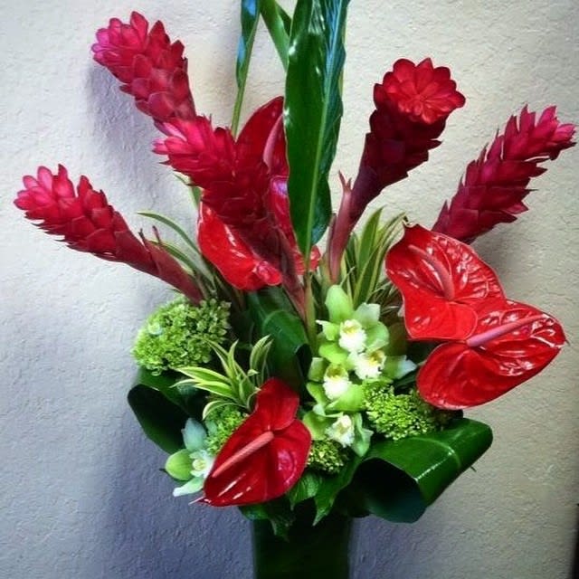 Red Tropical in Malibu, CA | Malibu Garden Florist