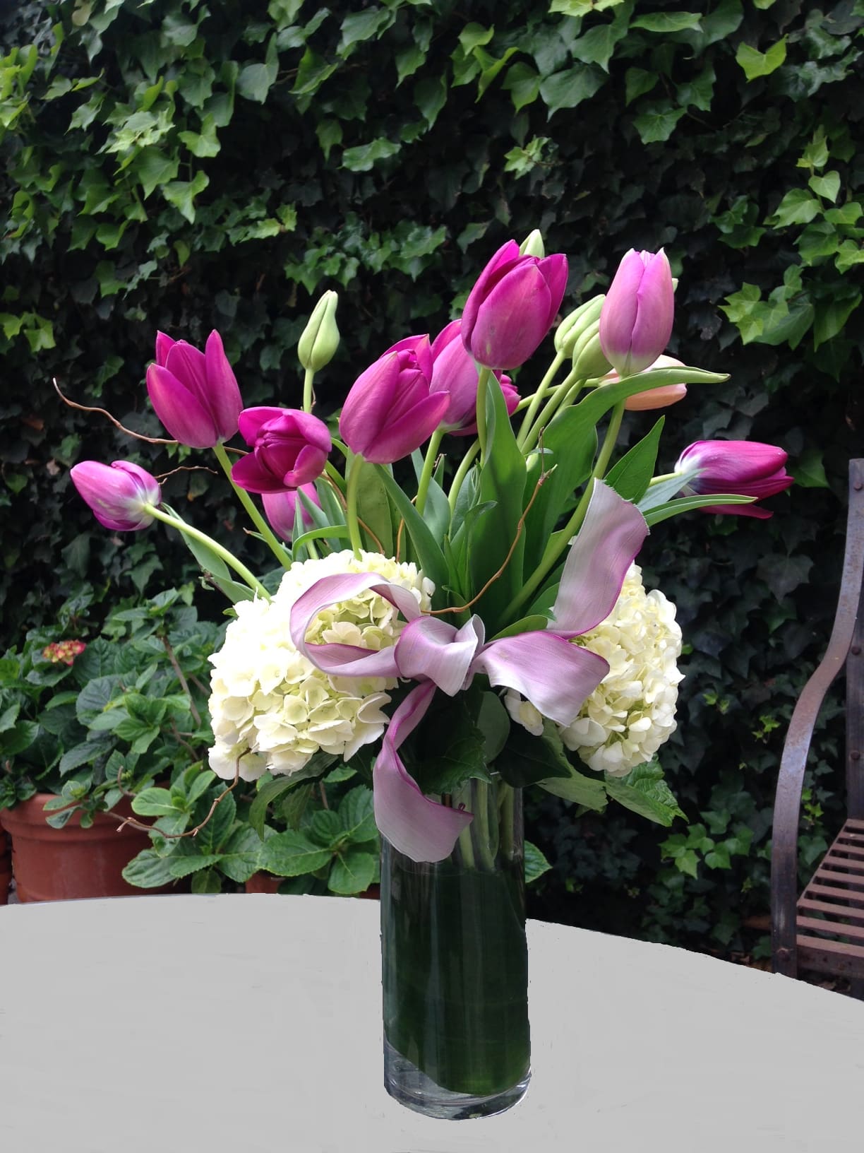 Jar Of Tulips In Los Angeles Ca Susan Floral Design