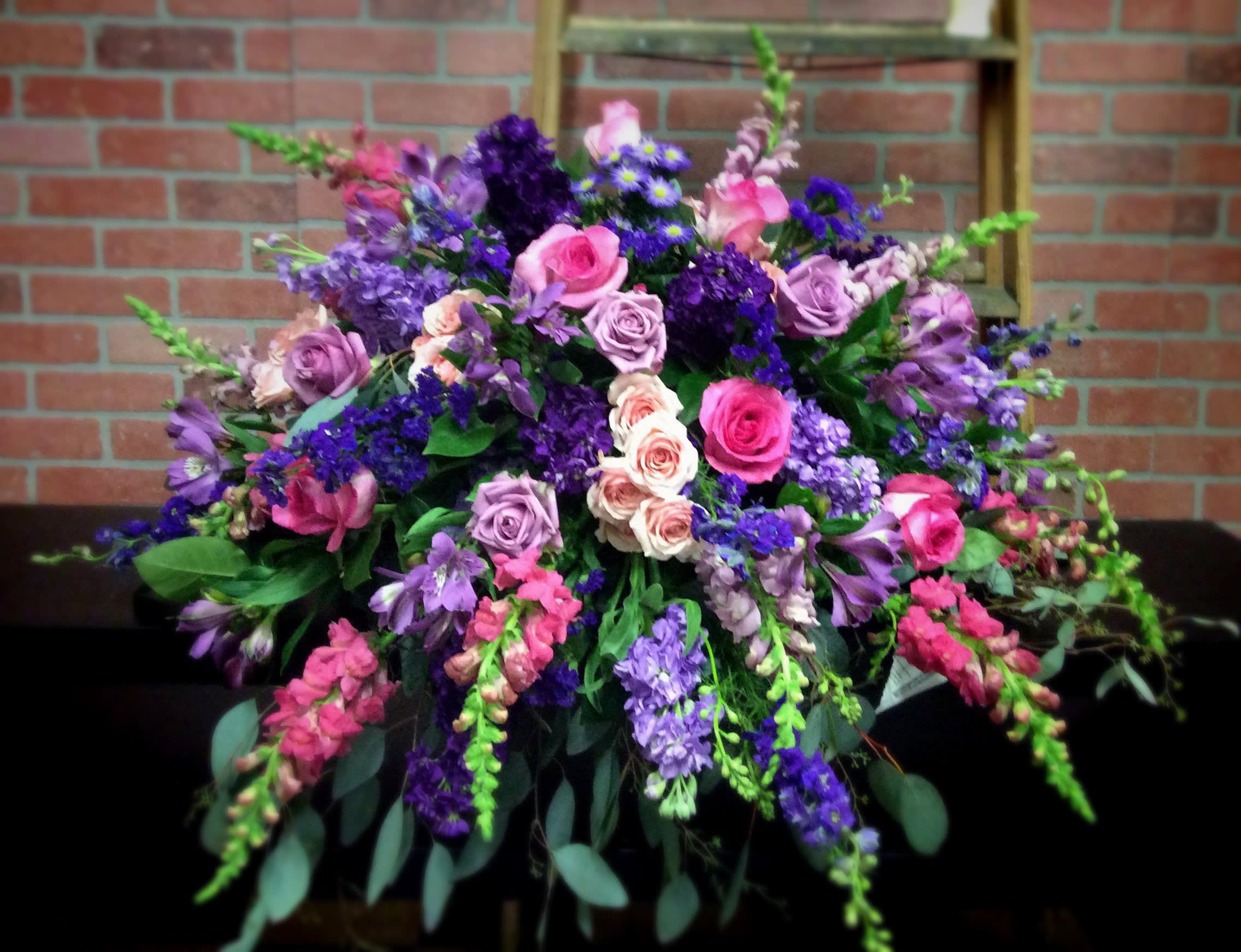 Loving Lavender Casket Spray in Saint Cloud, MN St. Cloud Floral