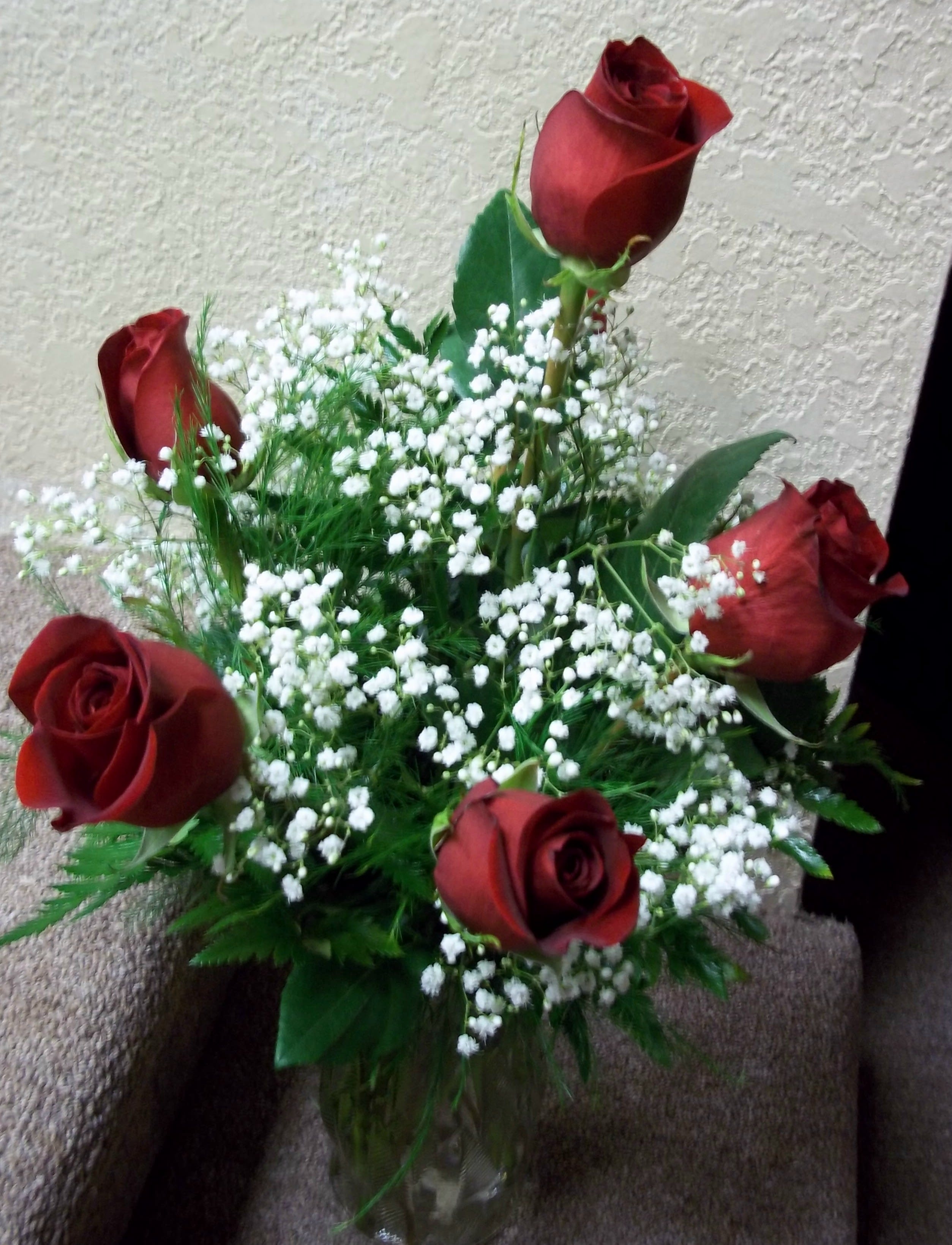 Half A Dozen With Babies Breath In Fort Madison Ia The Flower
