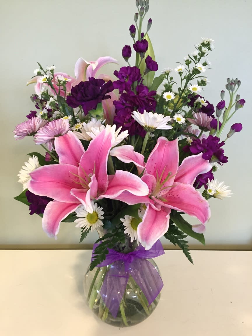 Pink And Purple Passion In New Bedford Ma Garlington Florist