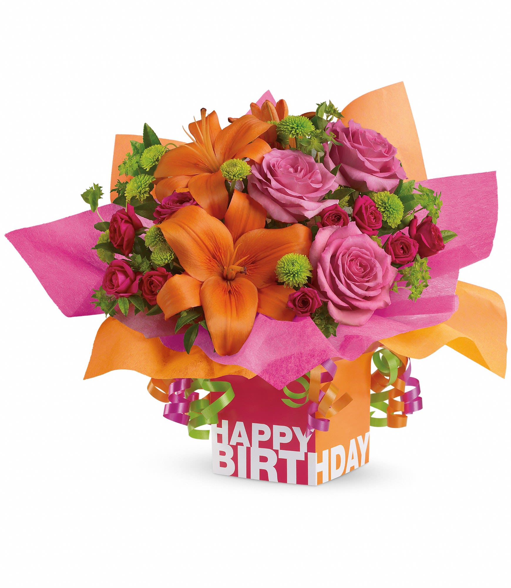 Teleflora's Rosy Birthday Present in High Point, NC Llanes Flower