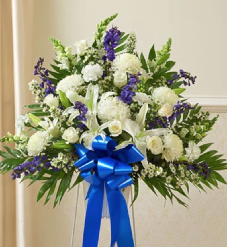 Blue and White Sympathy Basket in Saint Paul, MN Chenoweth Floral