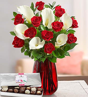 Stunning Red Rose And Calla Lily Bouquet In Saint Paul Mn Chenoweth Floral Greenhouses