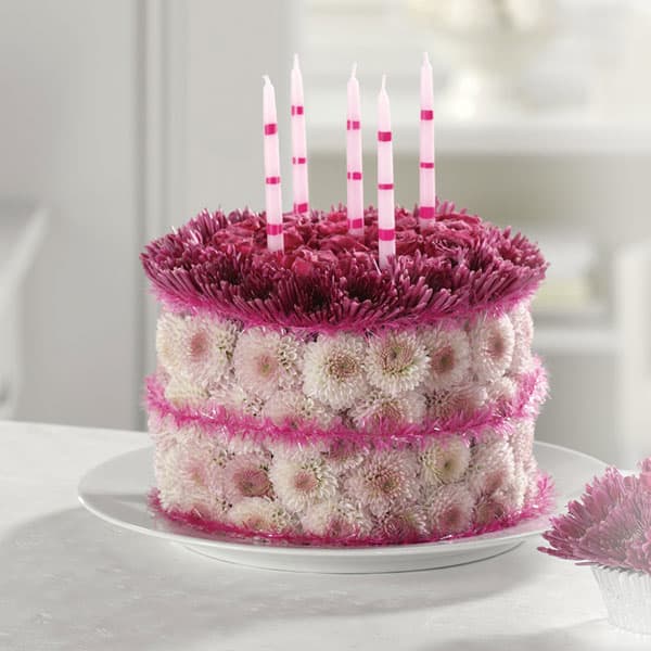 Blooming Birthday Cake In Santee Ca Christines Floral Designs