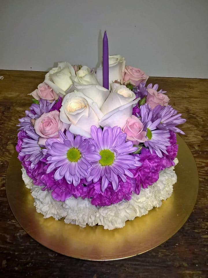 Birthday Cake Of Flowers By Finleyville Flower Shop