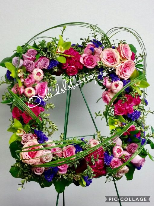 cymbidium orchids square wreath