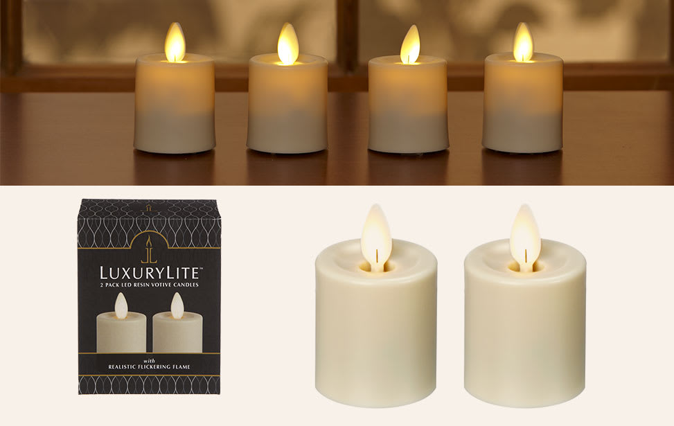 Luxury Lite Wax Flameless Candle Votive 2pk in Lakeville, CT