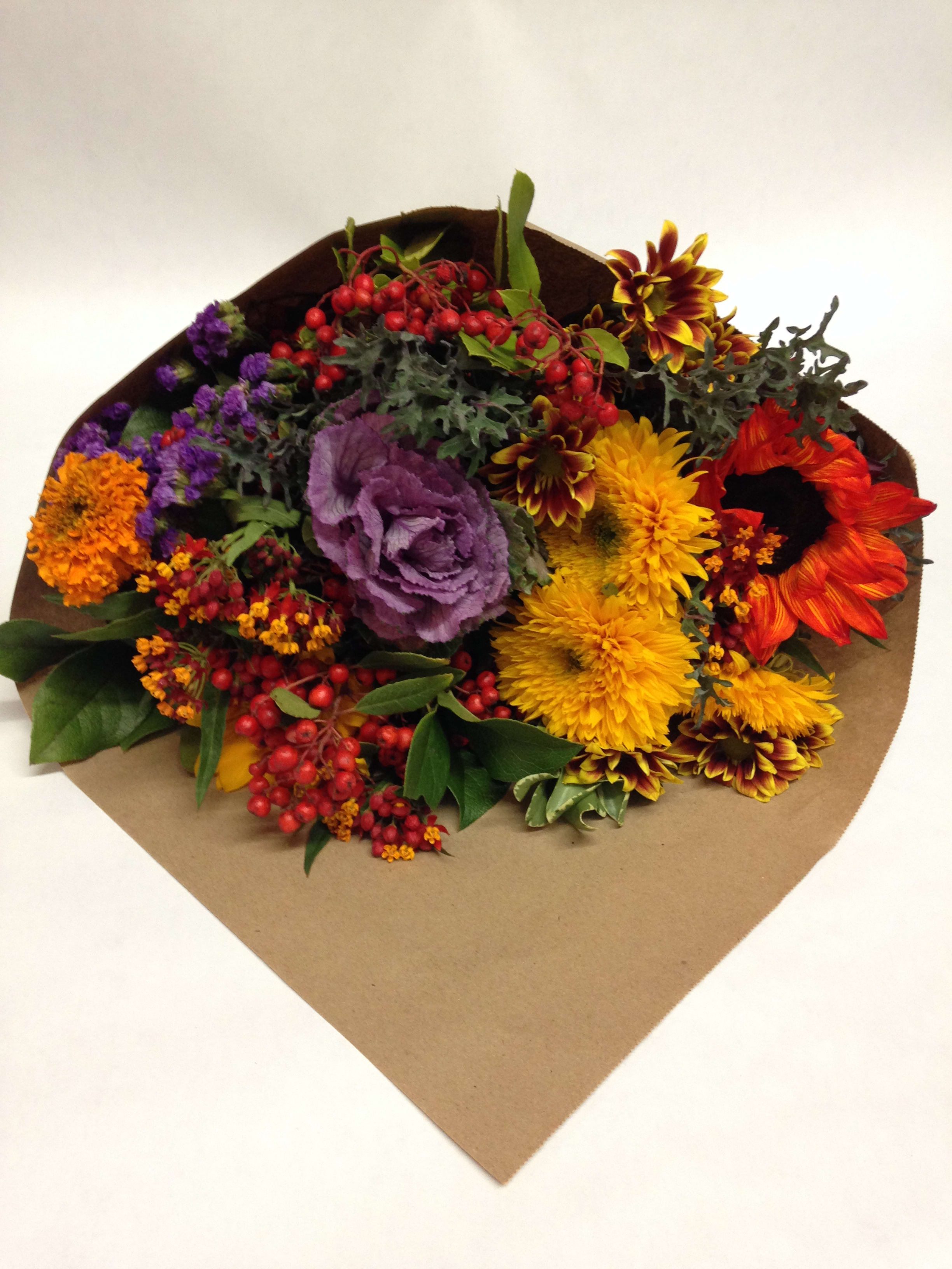 spring mix bouquet in san francisco ca flowers of the valley flower bouquet brown paper