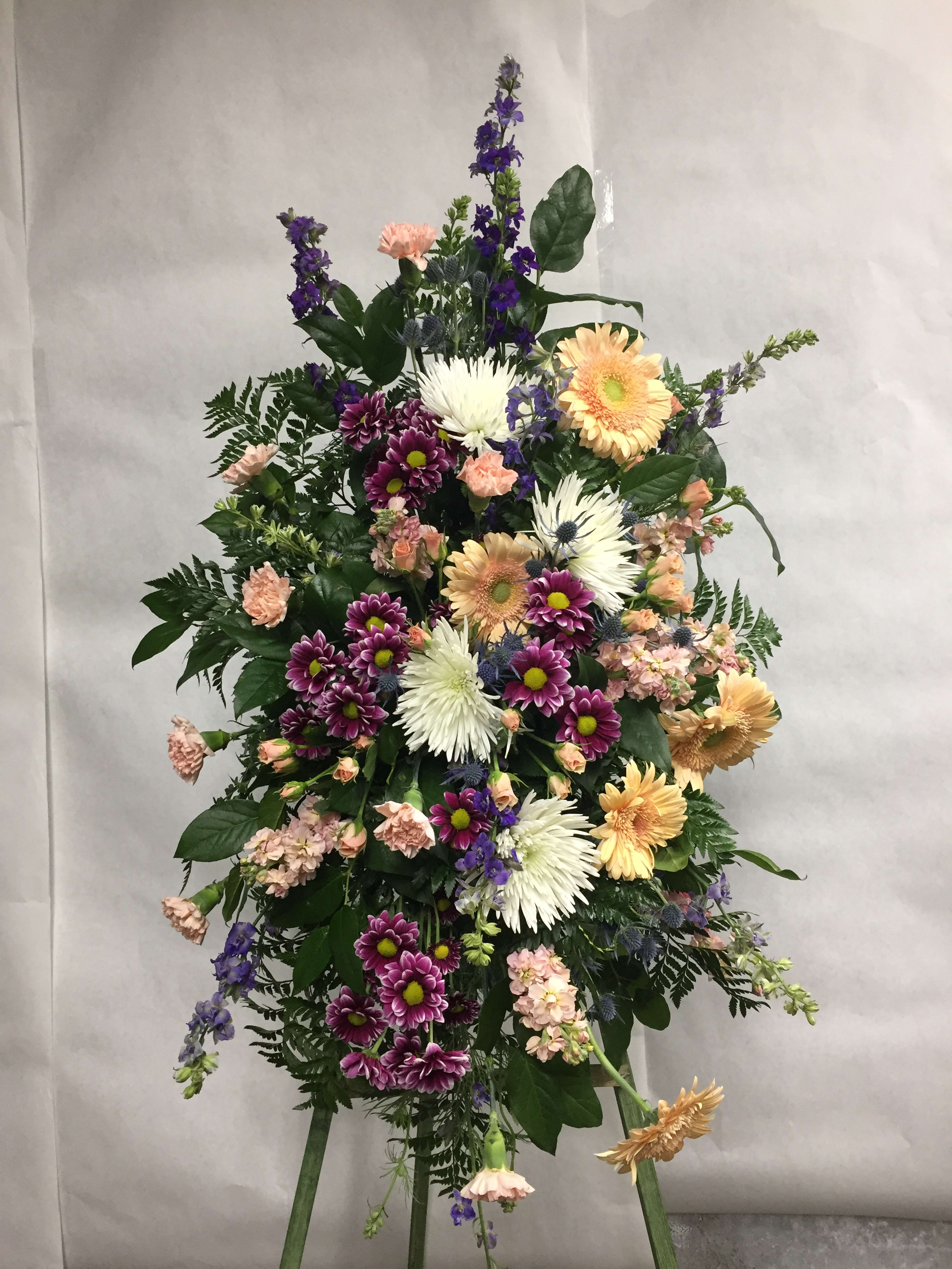 Purple And Peach Flowers Wedding Galery