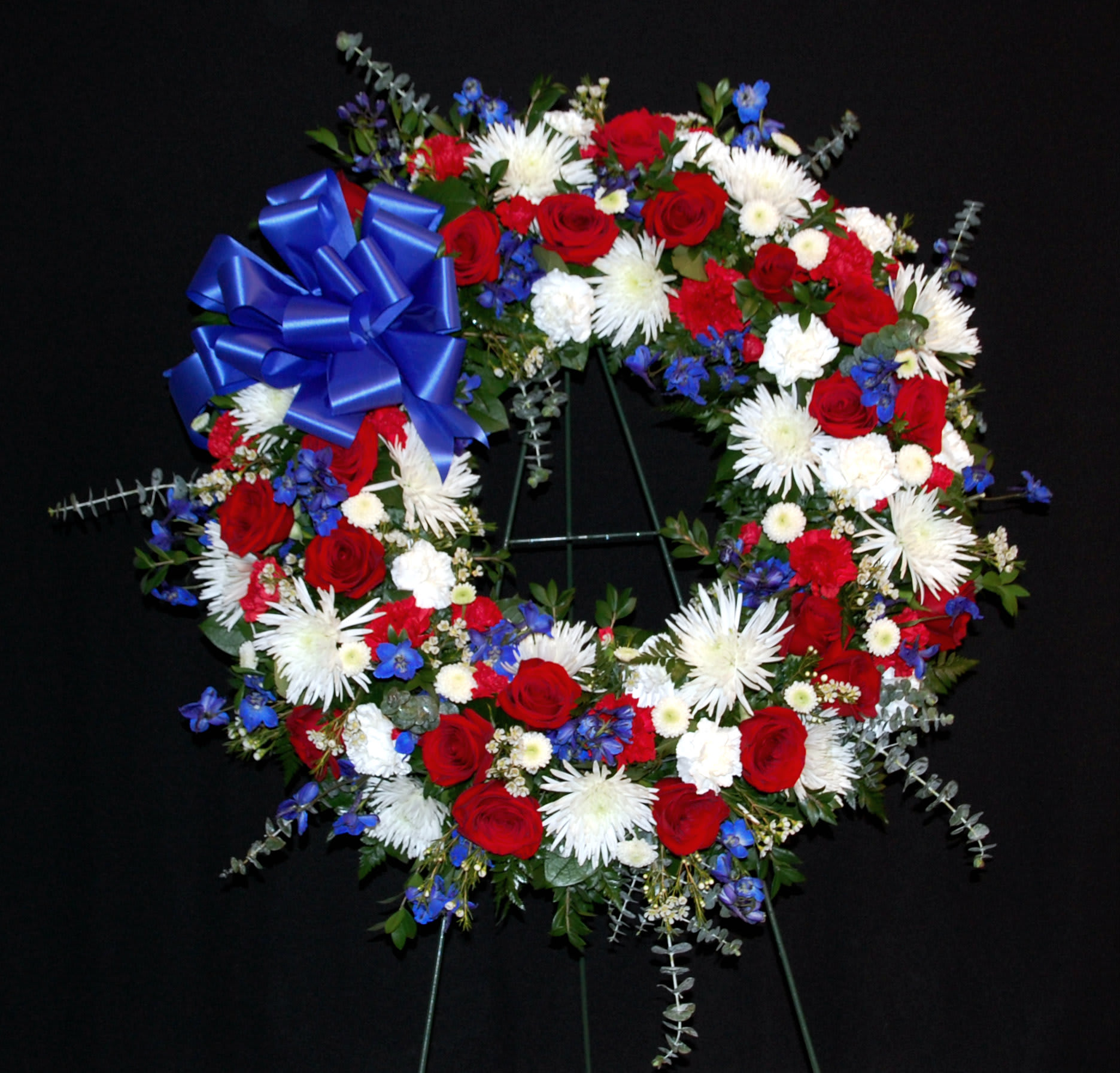 Red White And Blue Wreath In Washington Dc York Flowers