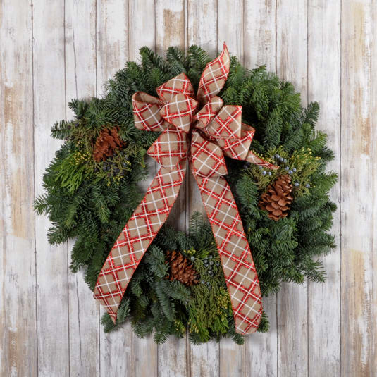 Mixed Evergreen Wreath 24 inches in Downingtown, PA | Blue Moon Florist