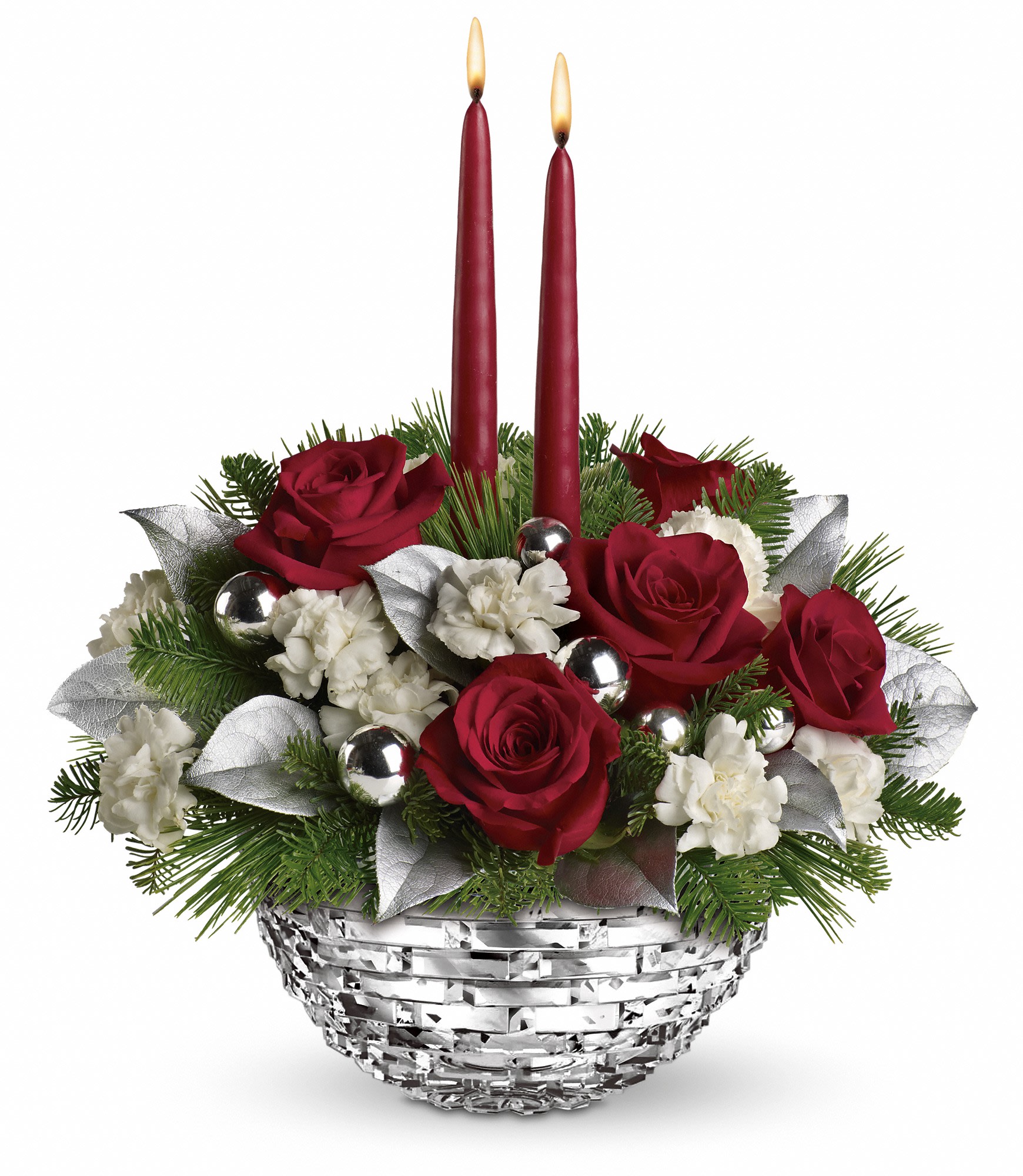 Teleflora's Sparkle of Christmas Centerpiece in San Jacinto, CA San