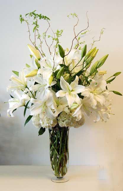 White Casablanca By Beautiful Florals Decor