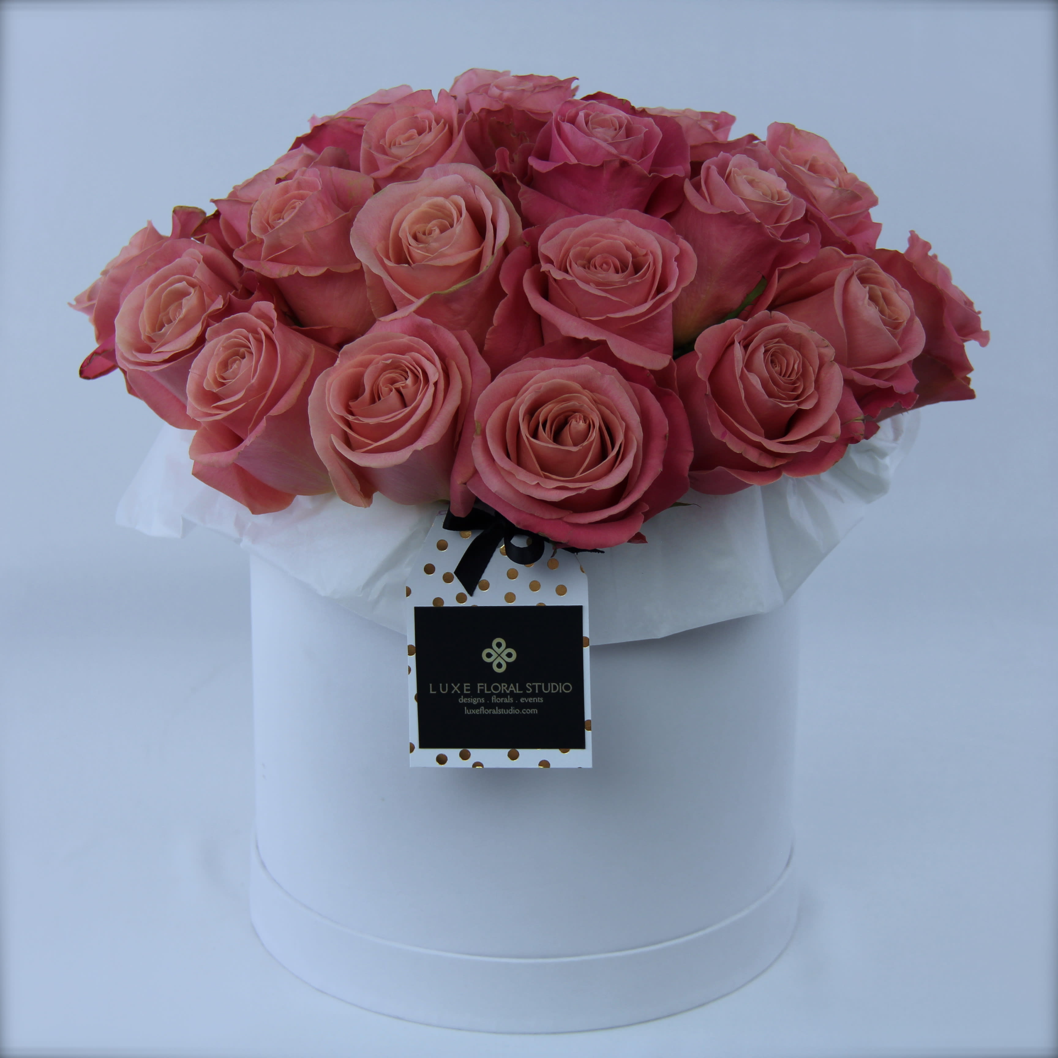 Luxe 25 Coral Roses in Beverly Hills, CA Luxe Floral Studio