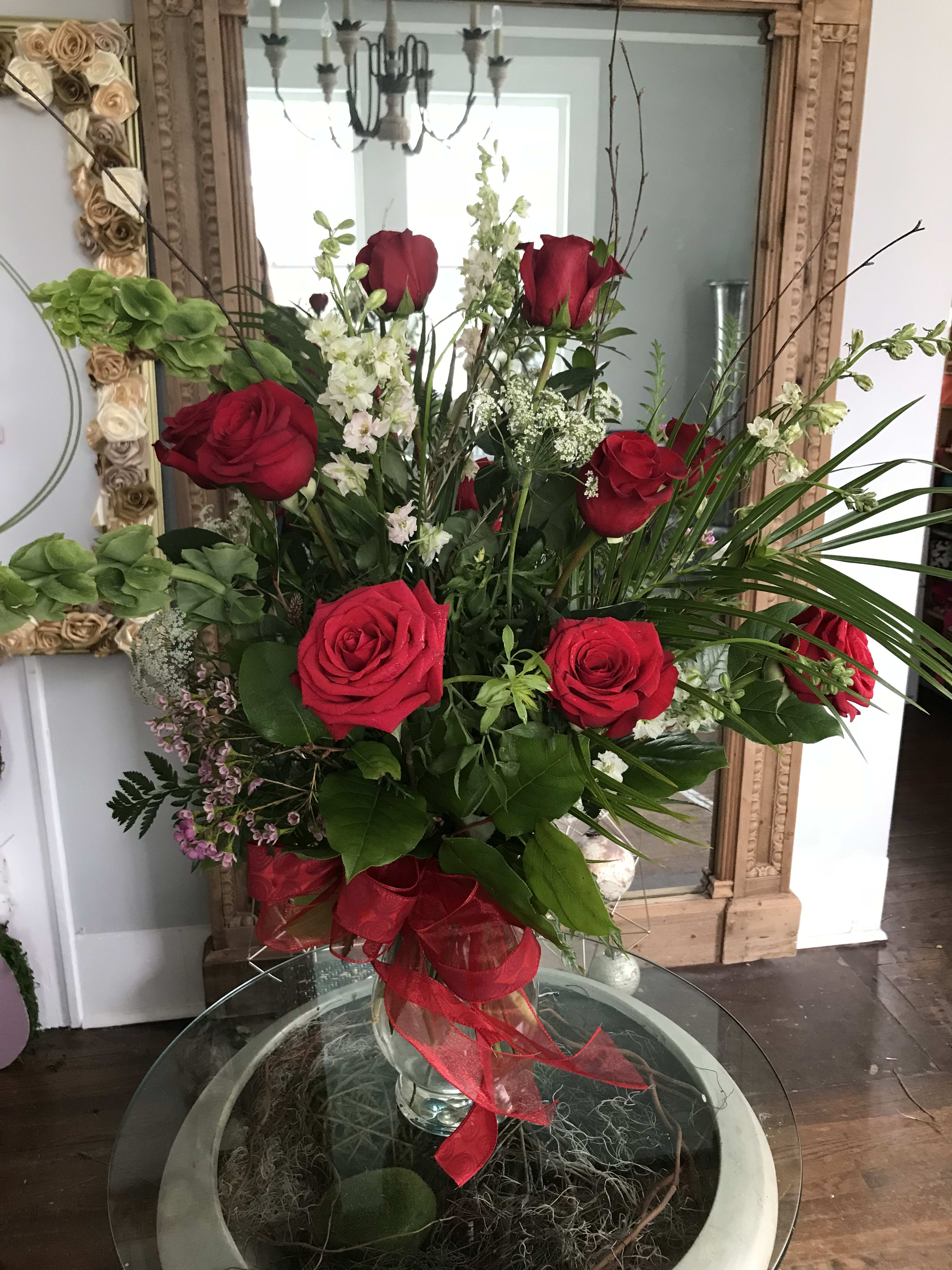 Deluxe Dozen Roses in Greenville, SC Dahlia a Florist