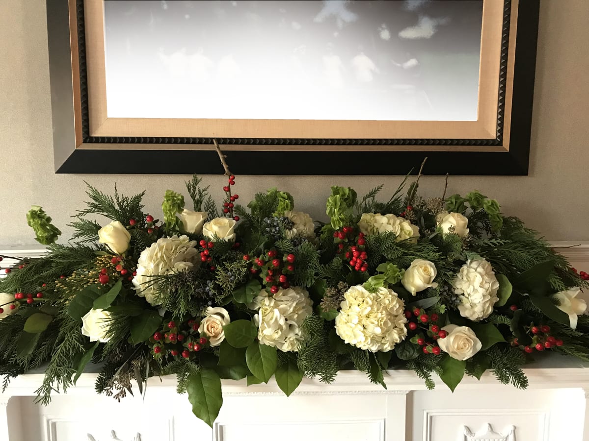 Fireplace Mantel Christmas Garland By Shoots And Blooms Of D C