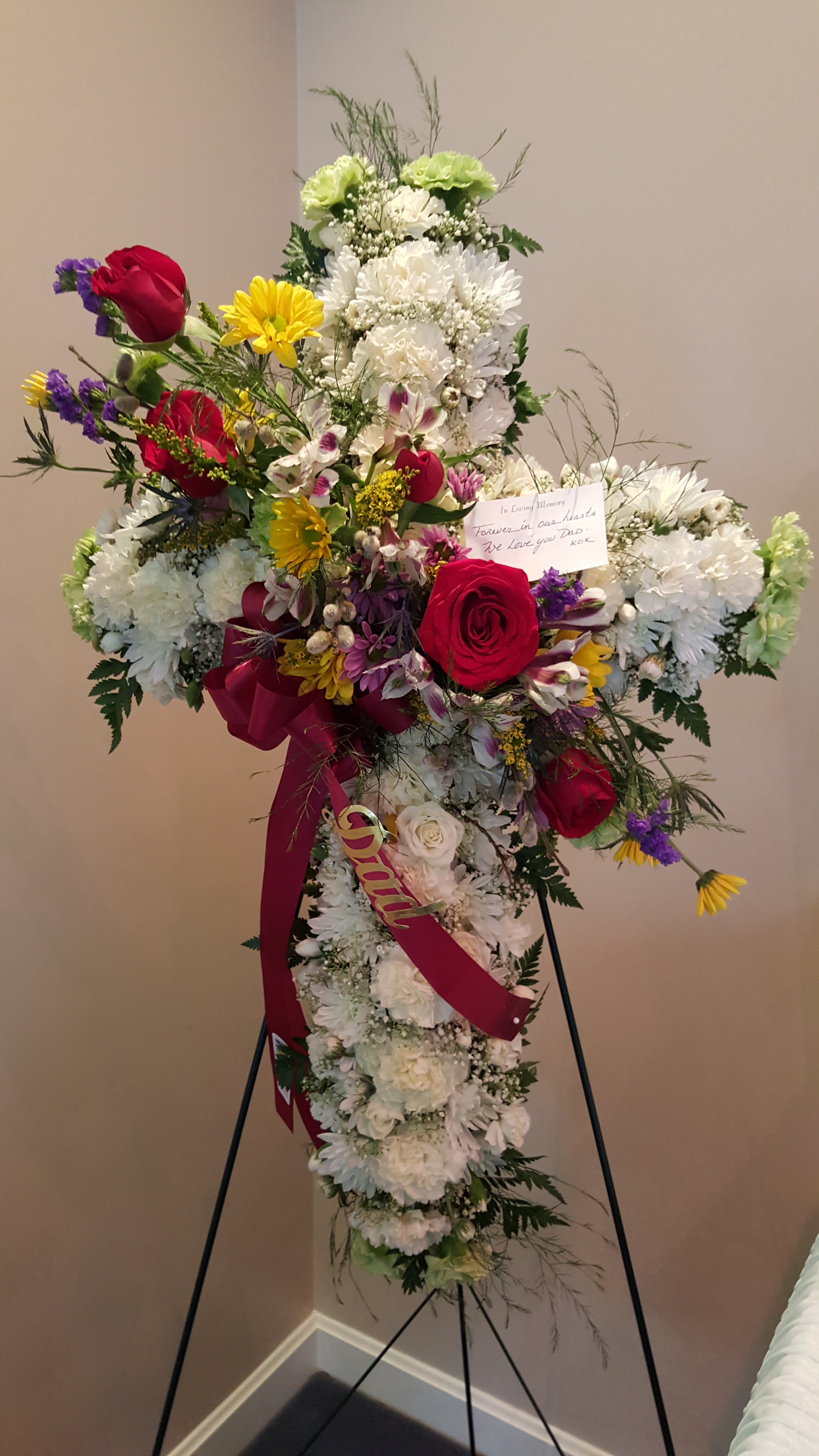 Funeral Cross Design in Beverly, MA Carroll's Florist