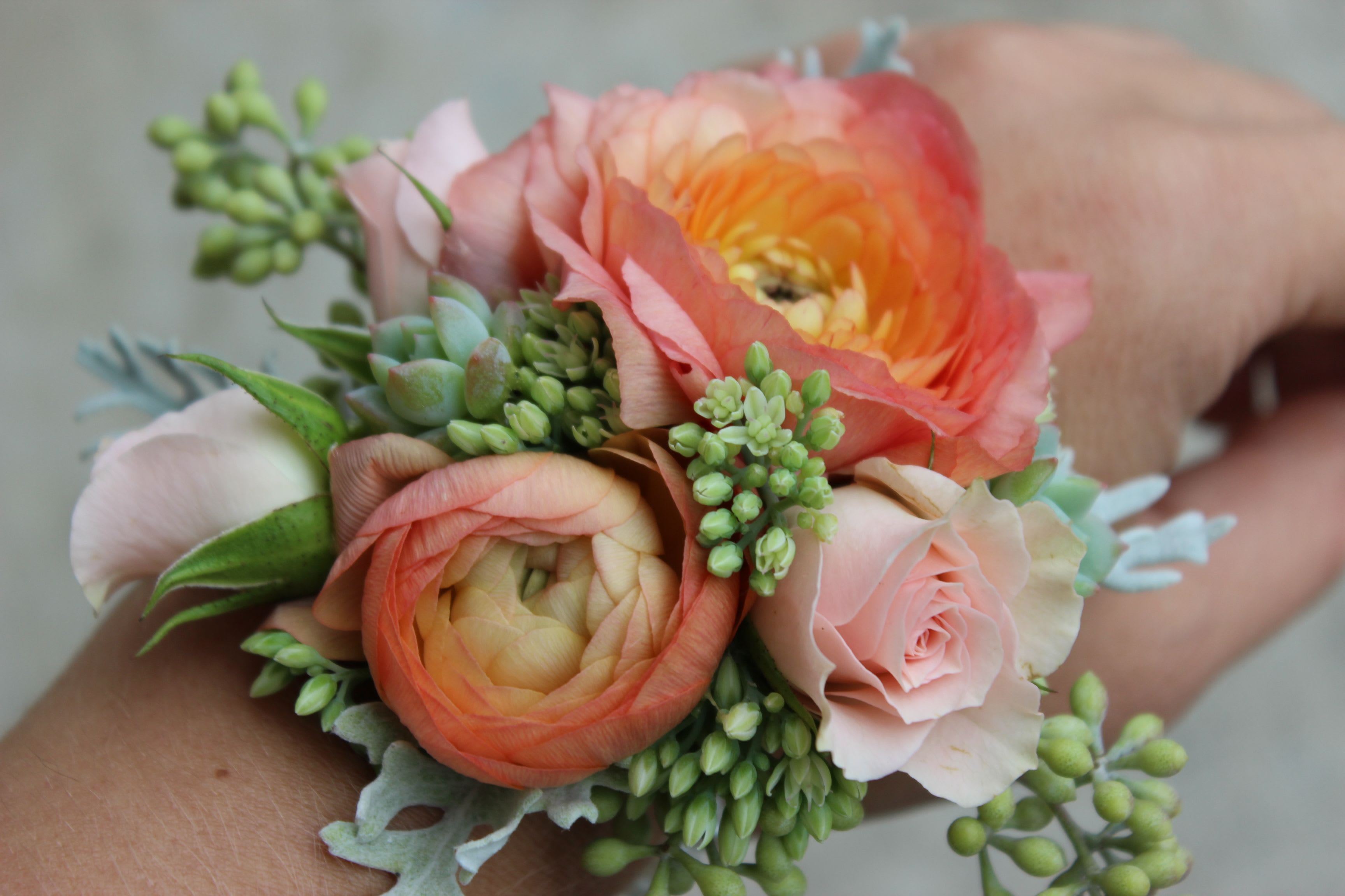 Artful corsage in Los Angeles, CA Brenda's Flowers
