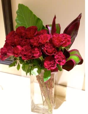 Roses Tall Vase In Falmouth Ma Courtney S Floral Creations