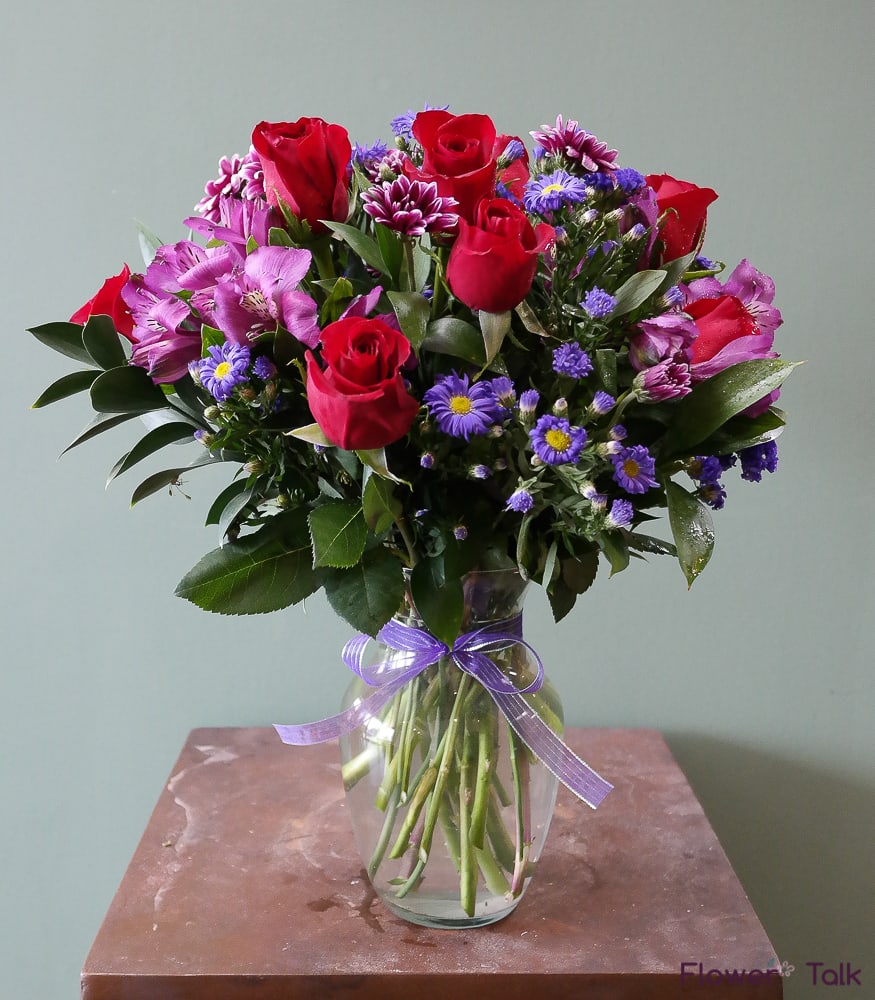 ruby anniversary flower bouquet