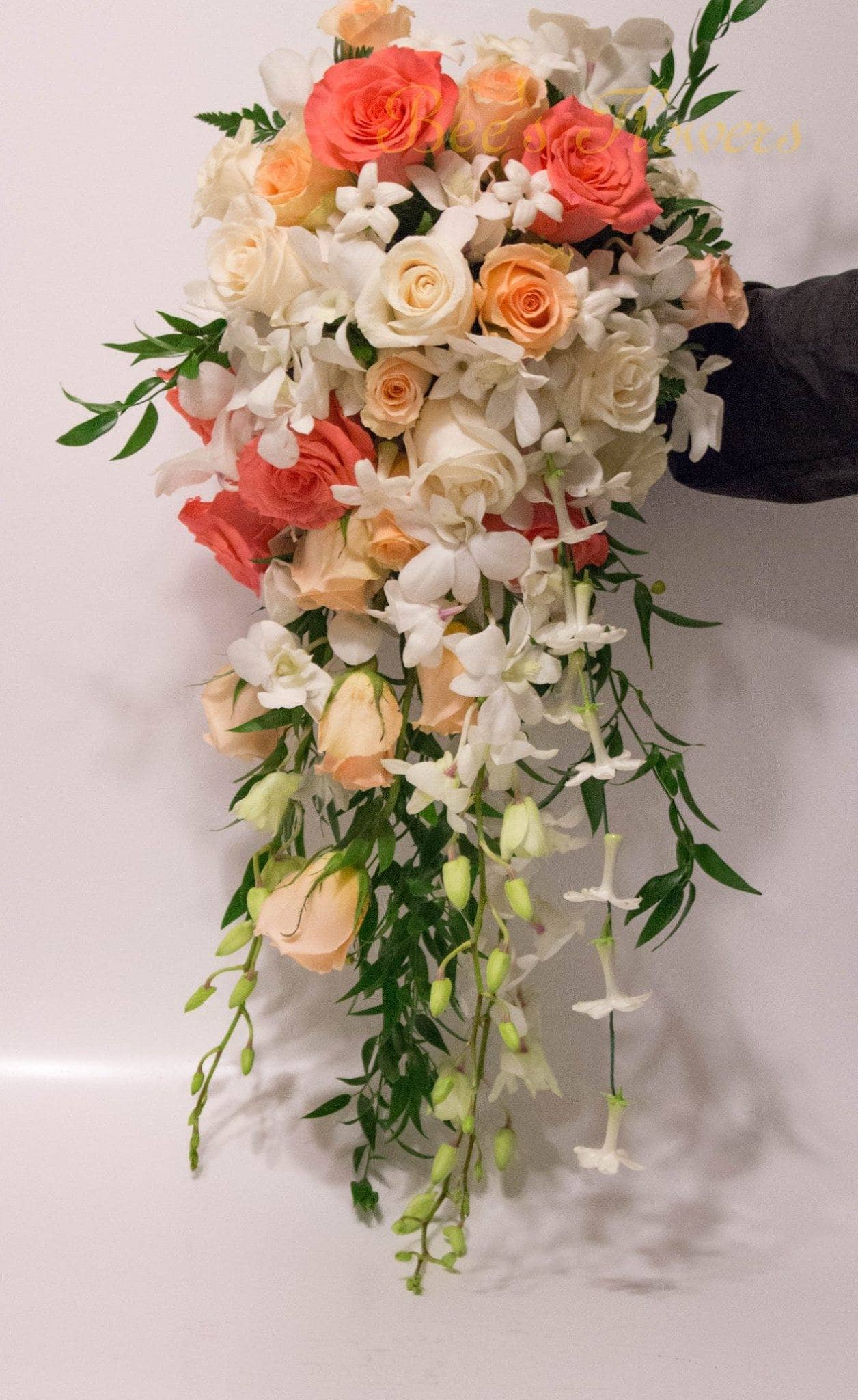 Cascade Bridal Bouquet TT5 in San Jose, CA | Bee's Flowers