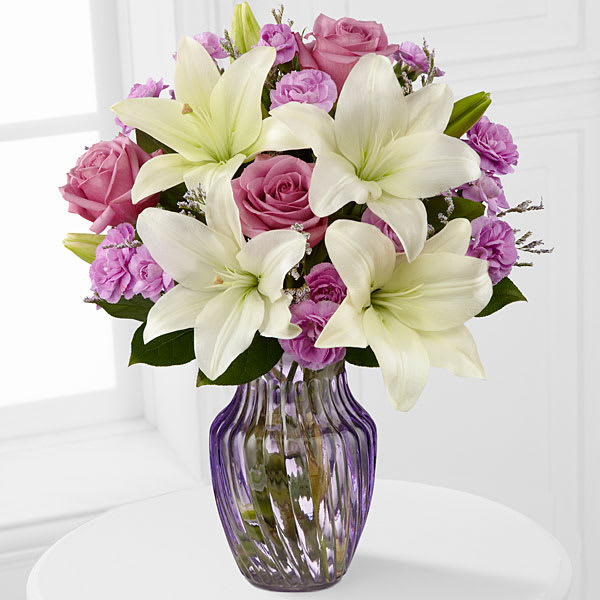 Lavender Twilight Mixed Flower Bouquet Vase May Vary In
