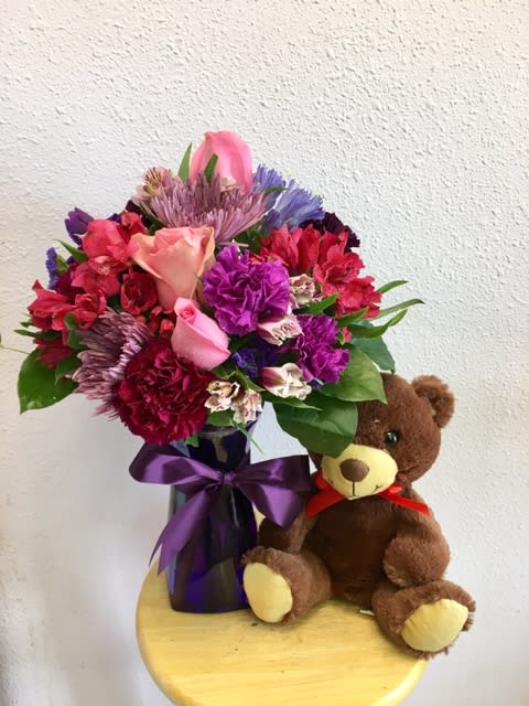 flower and bear