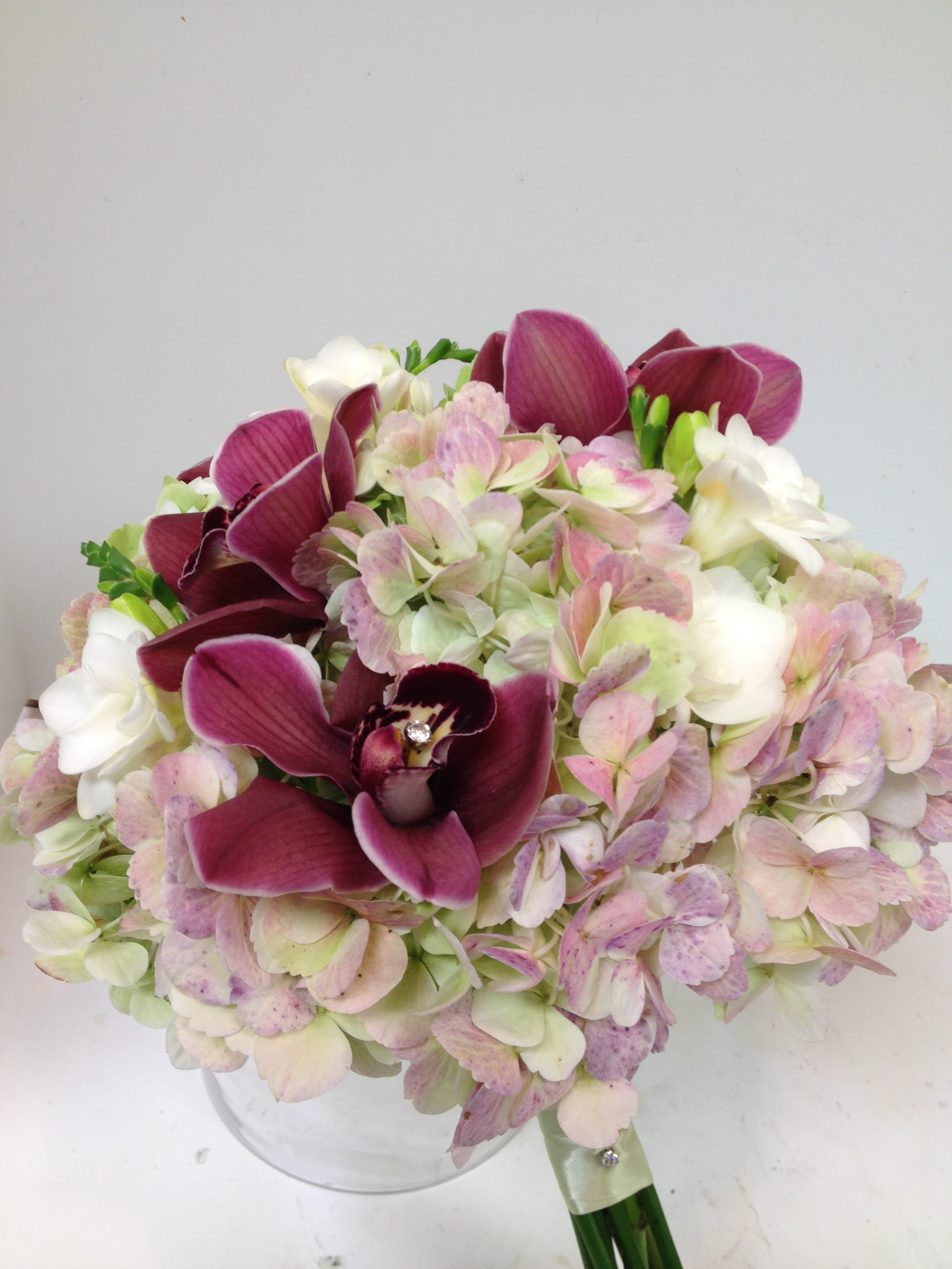 Bride Or Bridesmaid Bouquet With Antique Hydrangea In Millbury Ma