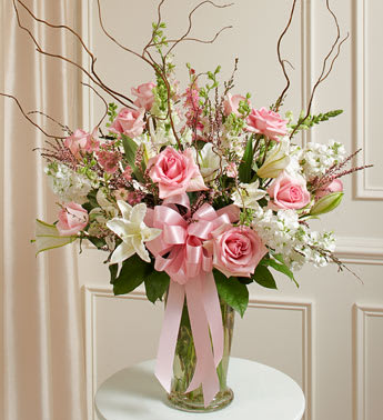 Beautiful Blessings Pink Vase Arrangement Gaylord Florist