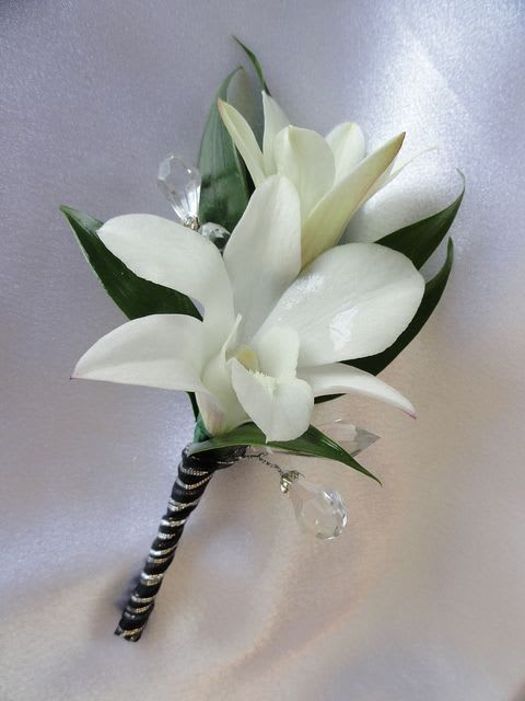 White Orchid Boutonniere In Miami Beach Fl Seasons Flowers Of South Beach 