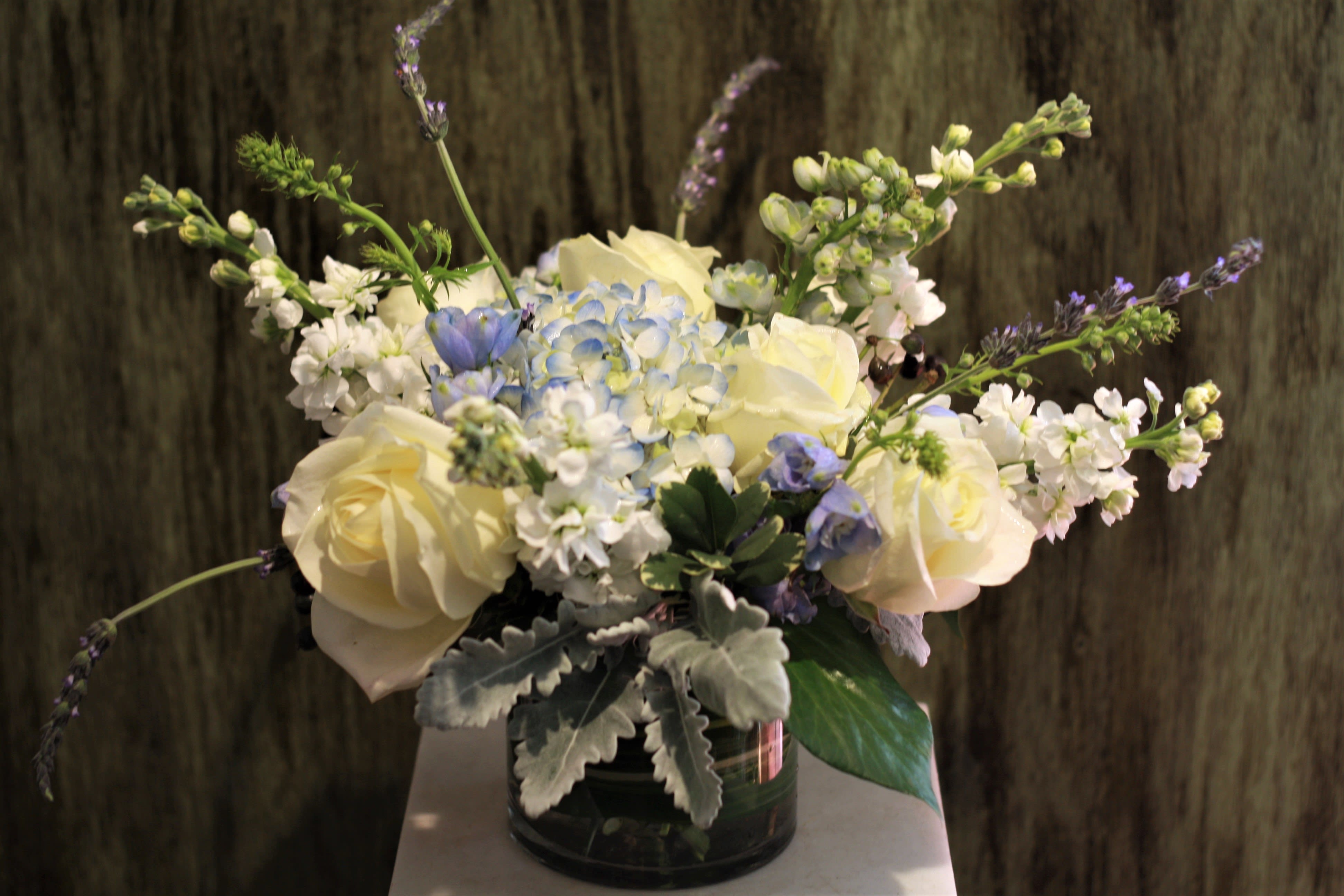 welcome baby boy flower arrangement