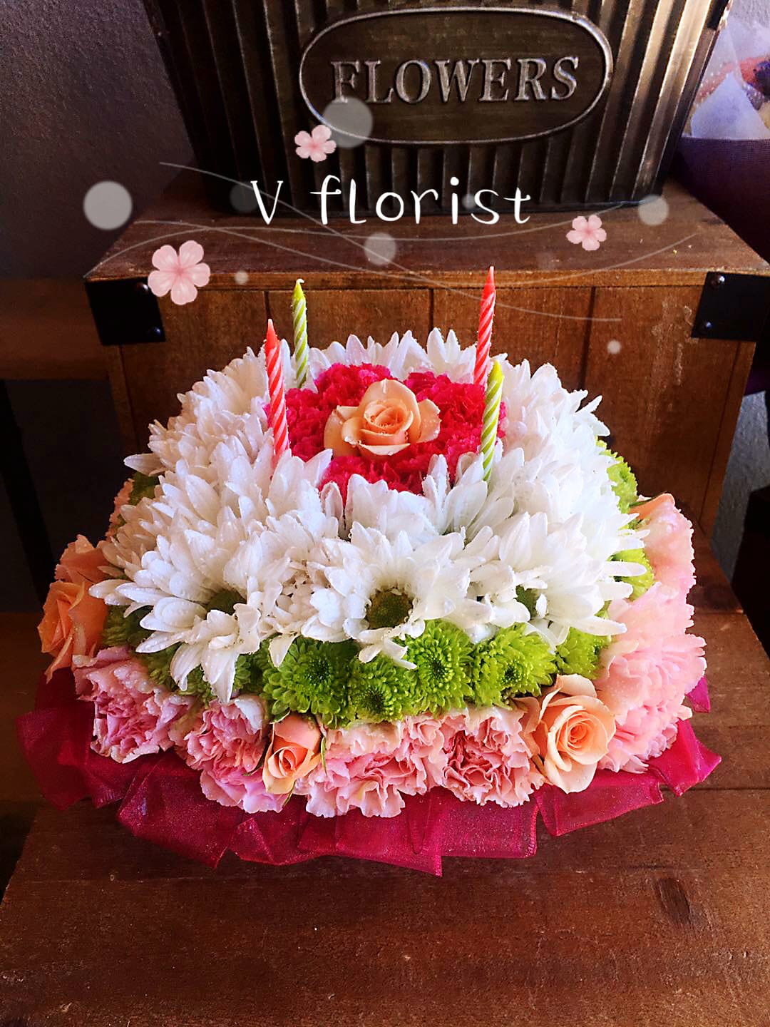 Birthday Flower Cake in Las Vegas, NV | V Florist