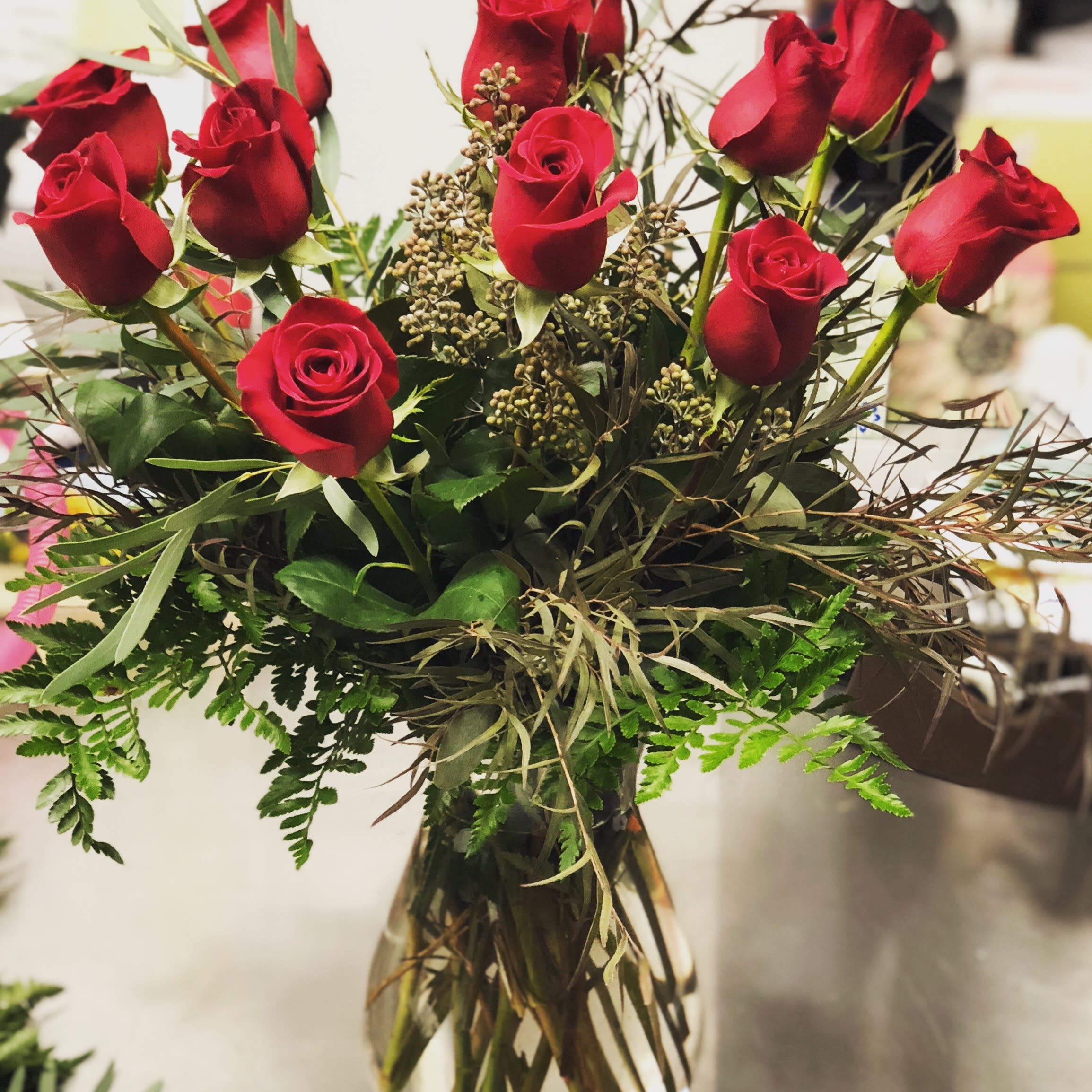 passionate red roses in