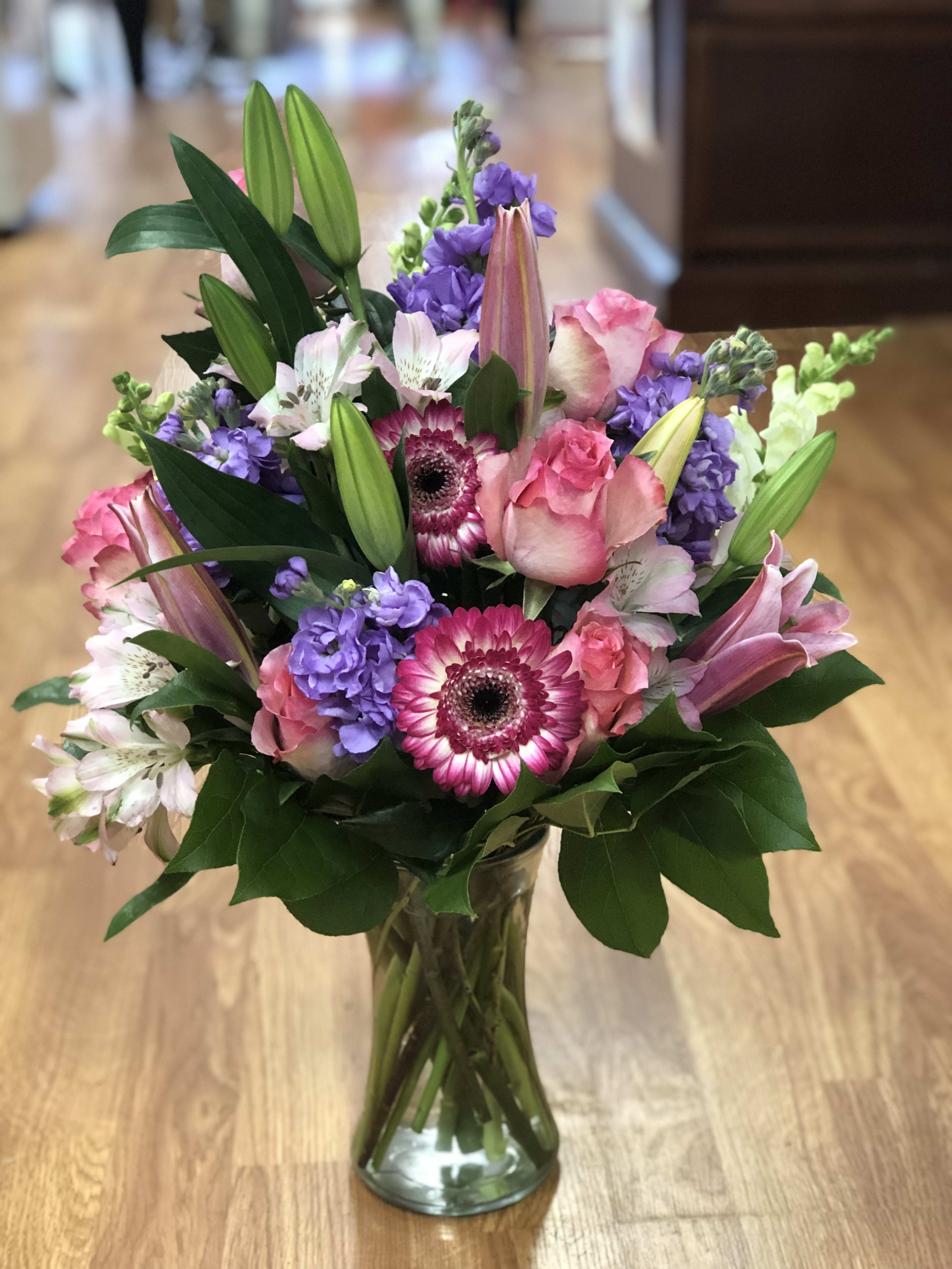 Sweet Purple and Pink in Santa Rosa, CA | Bevess Floral
