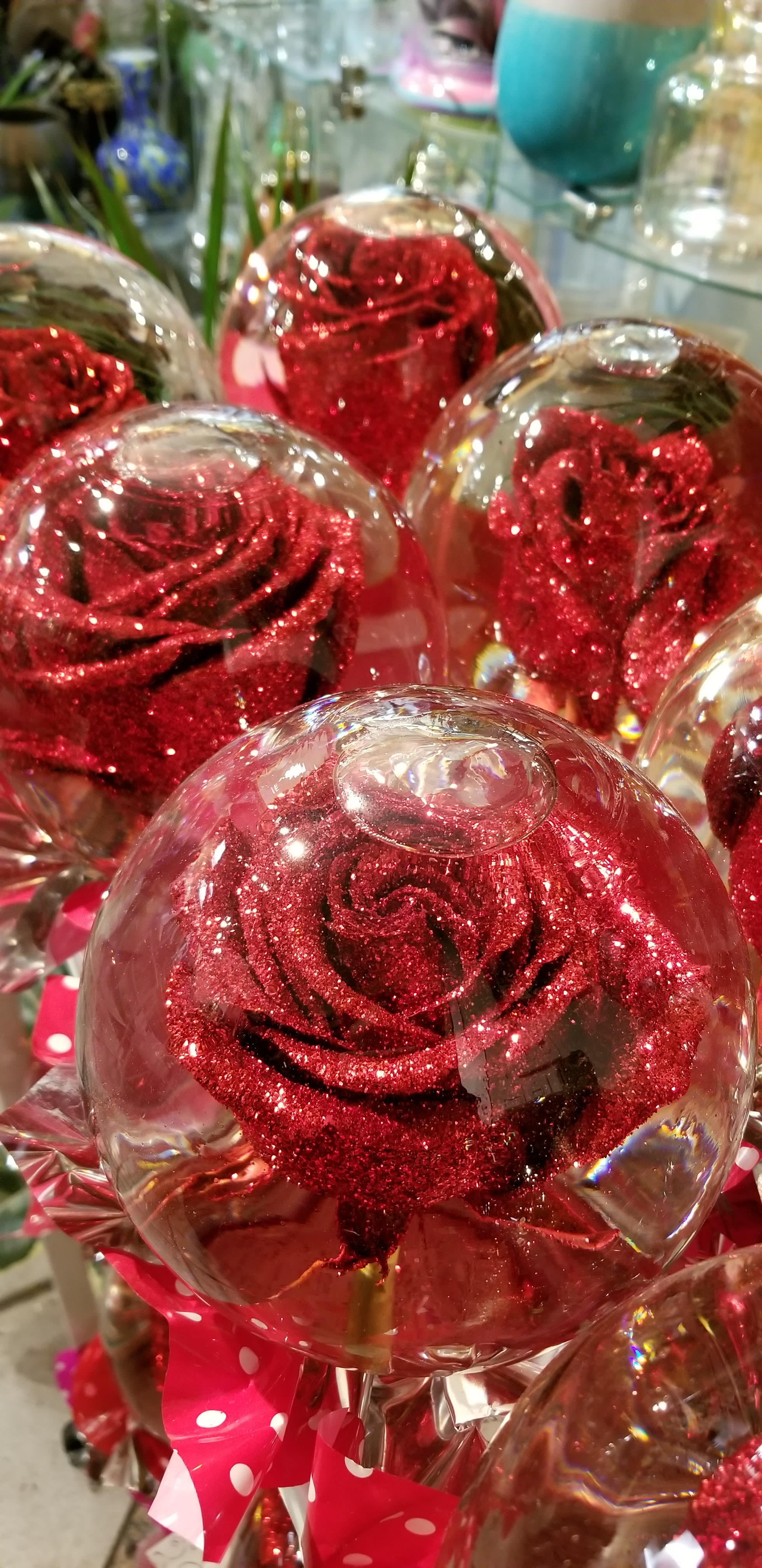 Red Rose In Water Globe