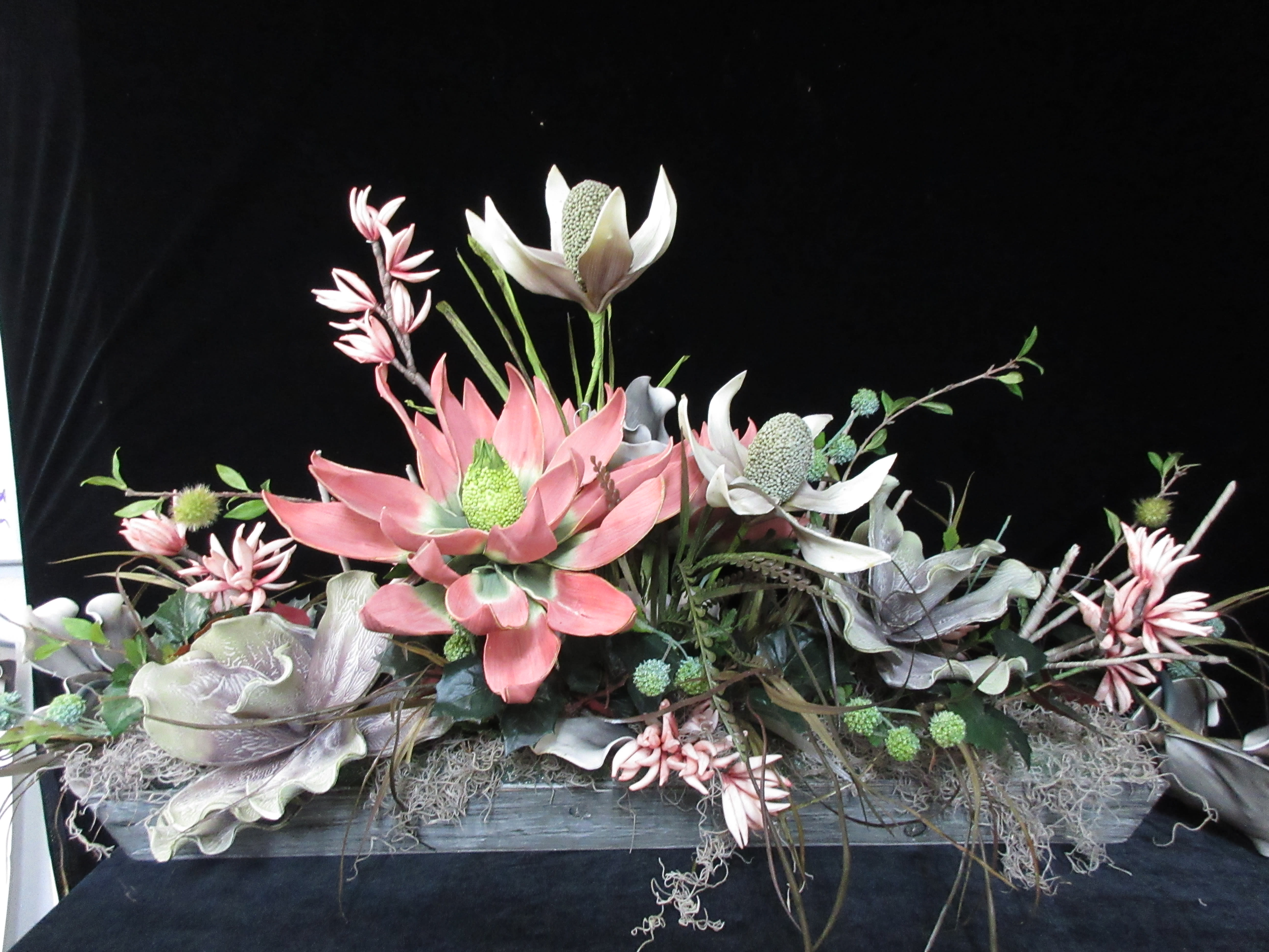 Silk Lotus Arrangement by The Flower Box