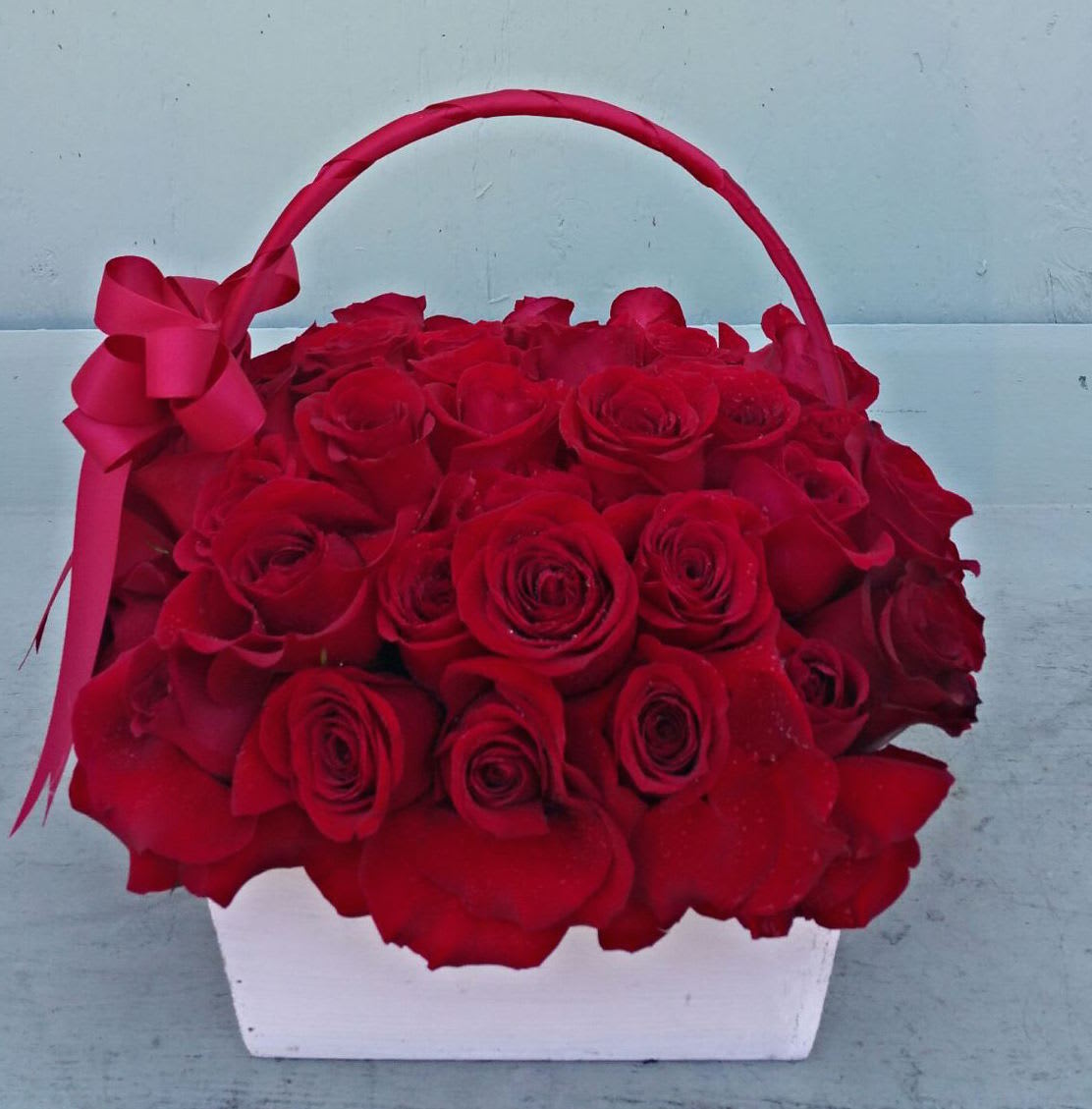 Basket of Roses in Los Angeles, CA La Fleur by Tracy