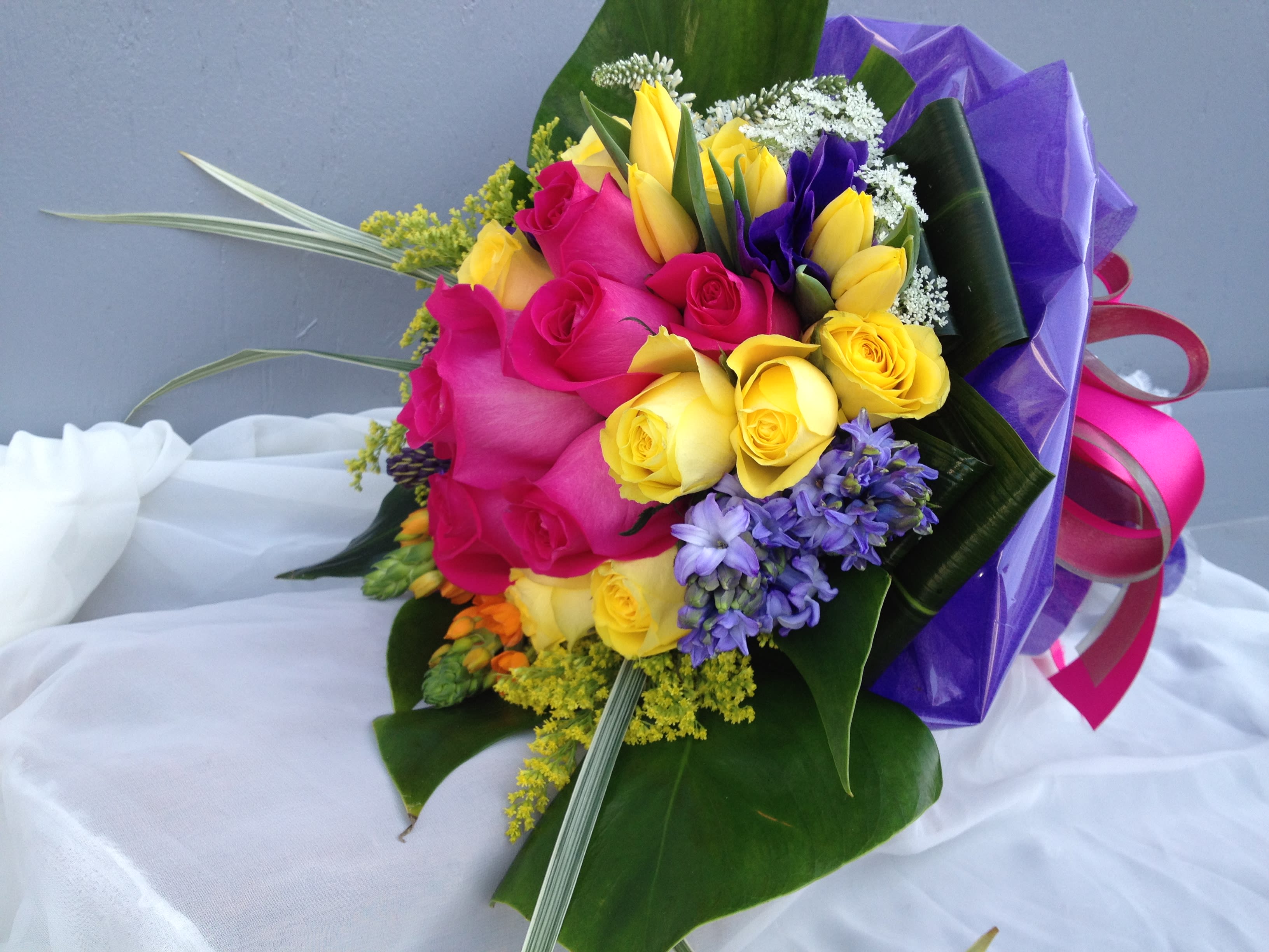 hand tie bouquet seasonal in Los Angeles, CA La Fleur by Tracy