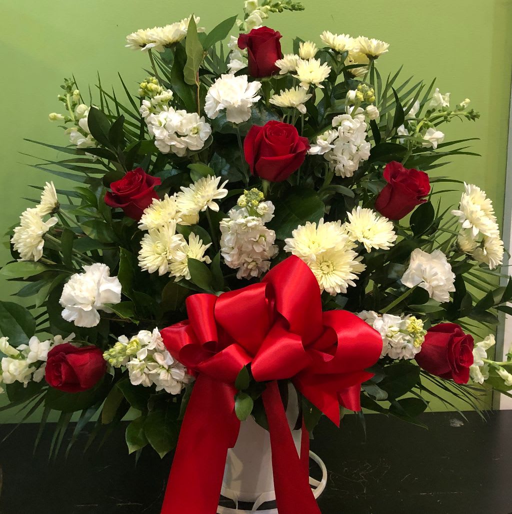 Red Basket in Montchanin, DE Petals Flowers and Fine Gifts