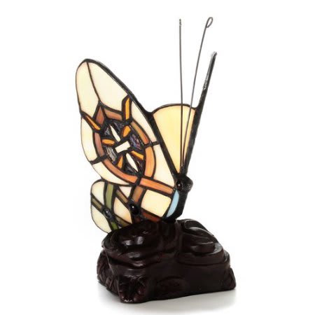 Small Ivory Tiffany Butterfly Accent Lamp With Resin Base In Ludlow Ma Heavenly Inspirations Flowers Gifts