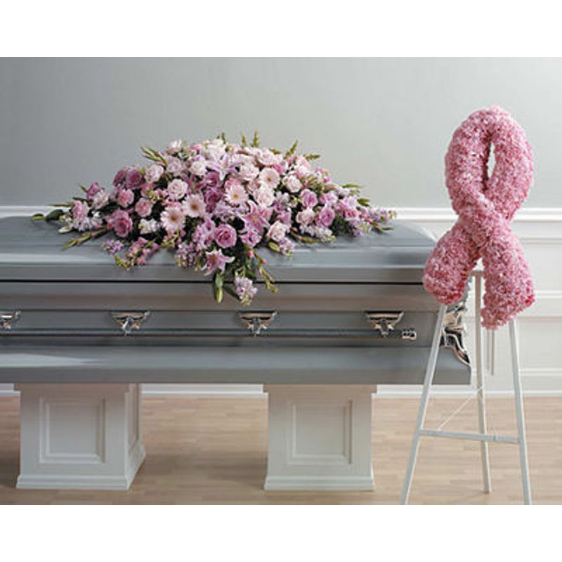 Pink Ribbon And Spray In Bellevue Ne The Purple Orchid