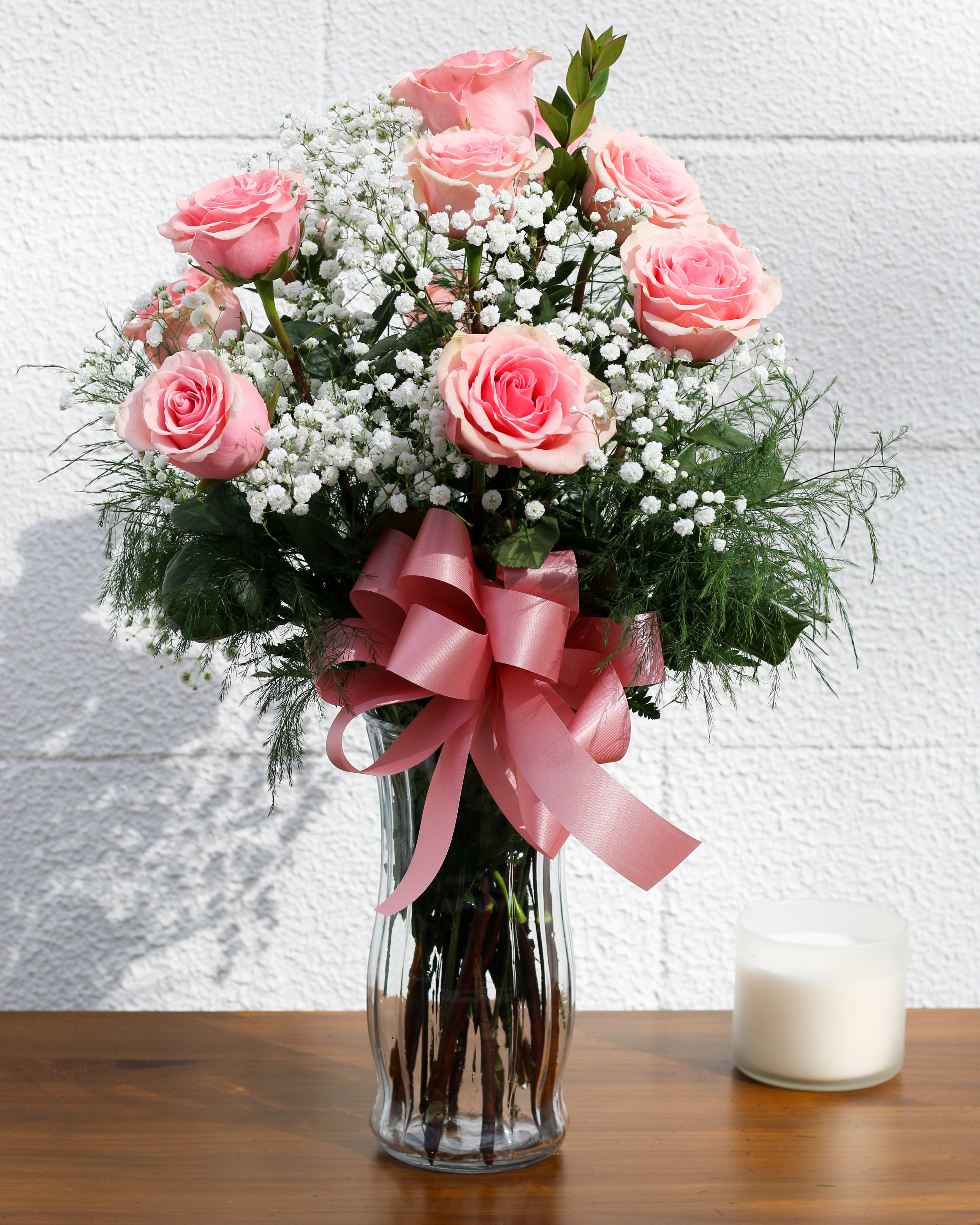 Dozen Pink Roses FG103P in Bensalem, PA Flower Girl Florist