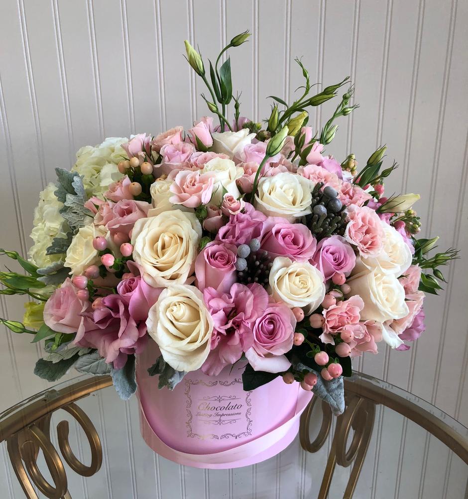 Gracie - Roses, Stock, Licentious and Lush White Hydrangeas. in ...