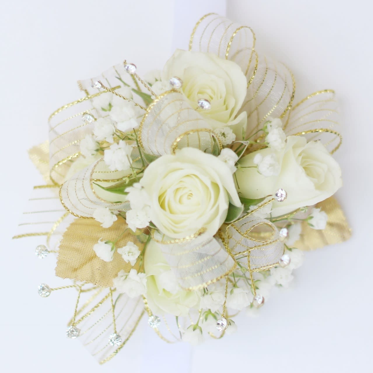 Glistening Gold Corsage in Dryden, NY | Arnold's Flower Shop