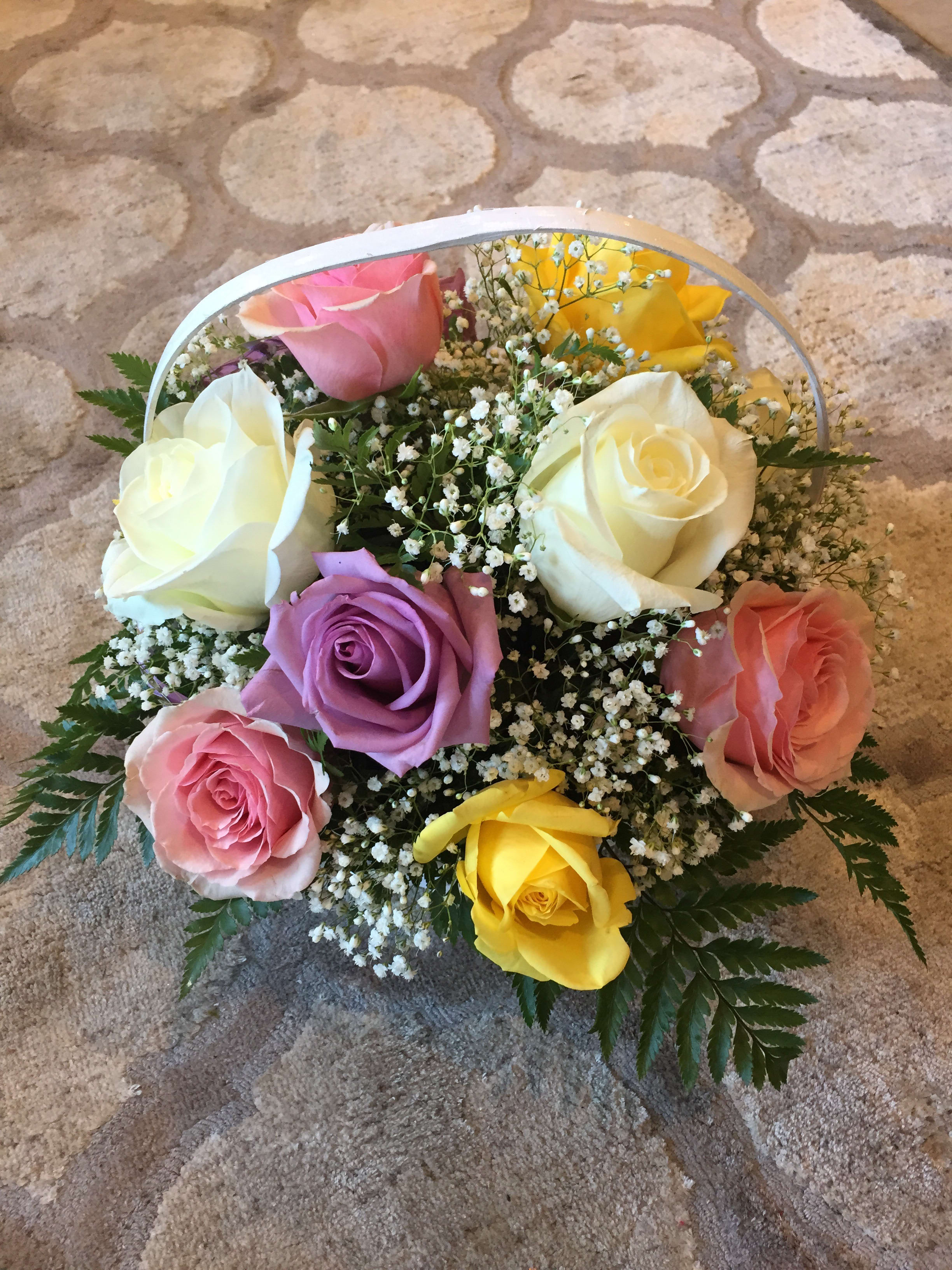 Dozen Rose Basket in Mount Laurel, NJ | Flowers by Elizabeth