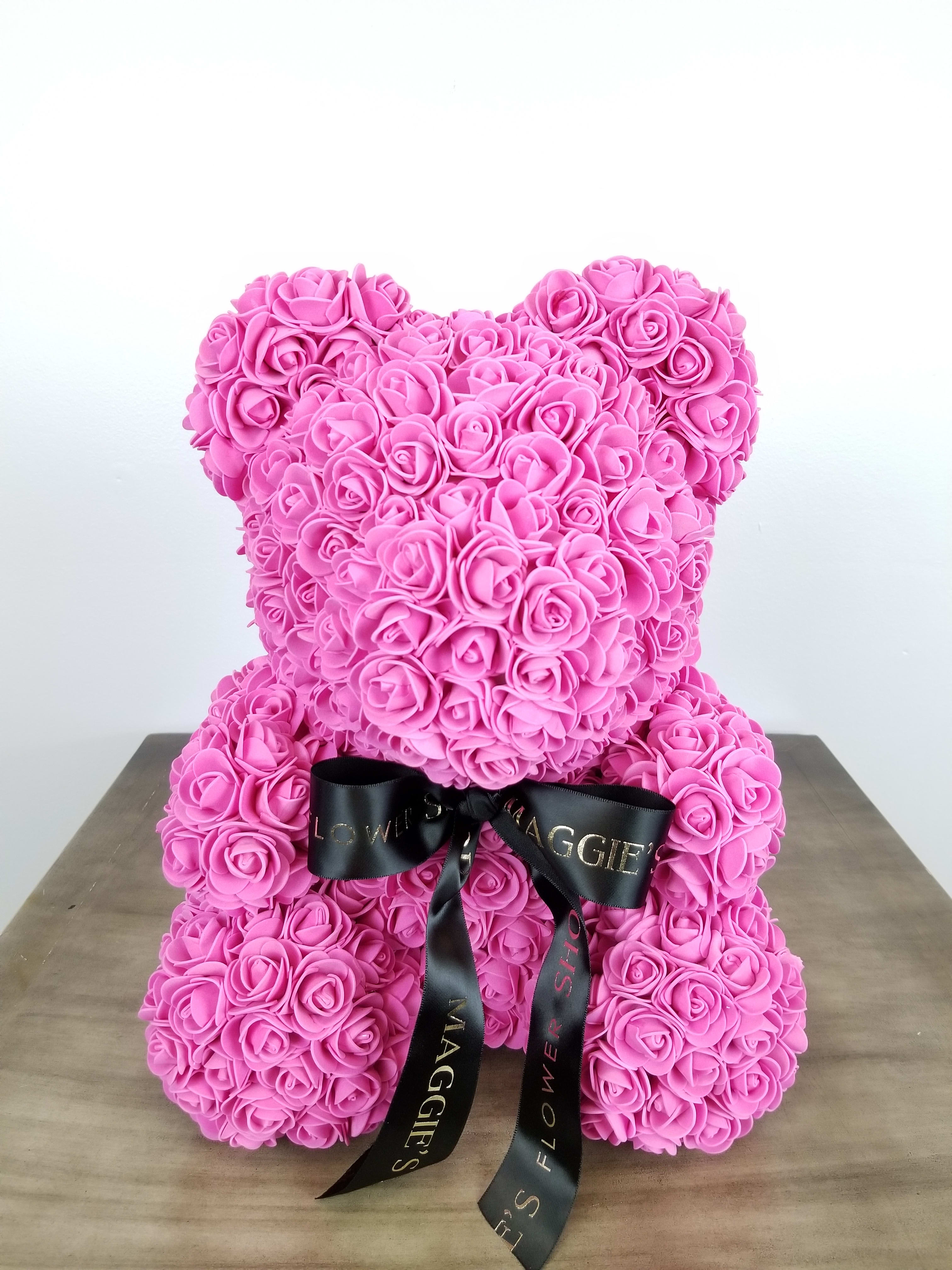 FUCHSIA MFS ROSE BEAR in Maywood, CA | Maggie's Flower Shop