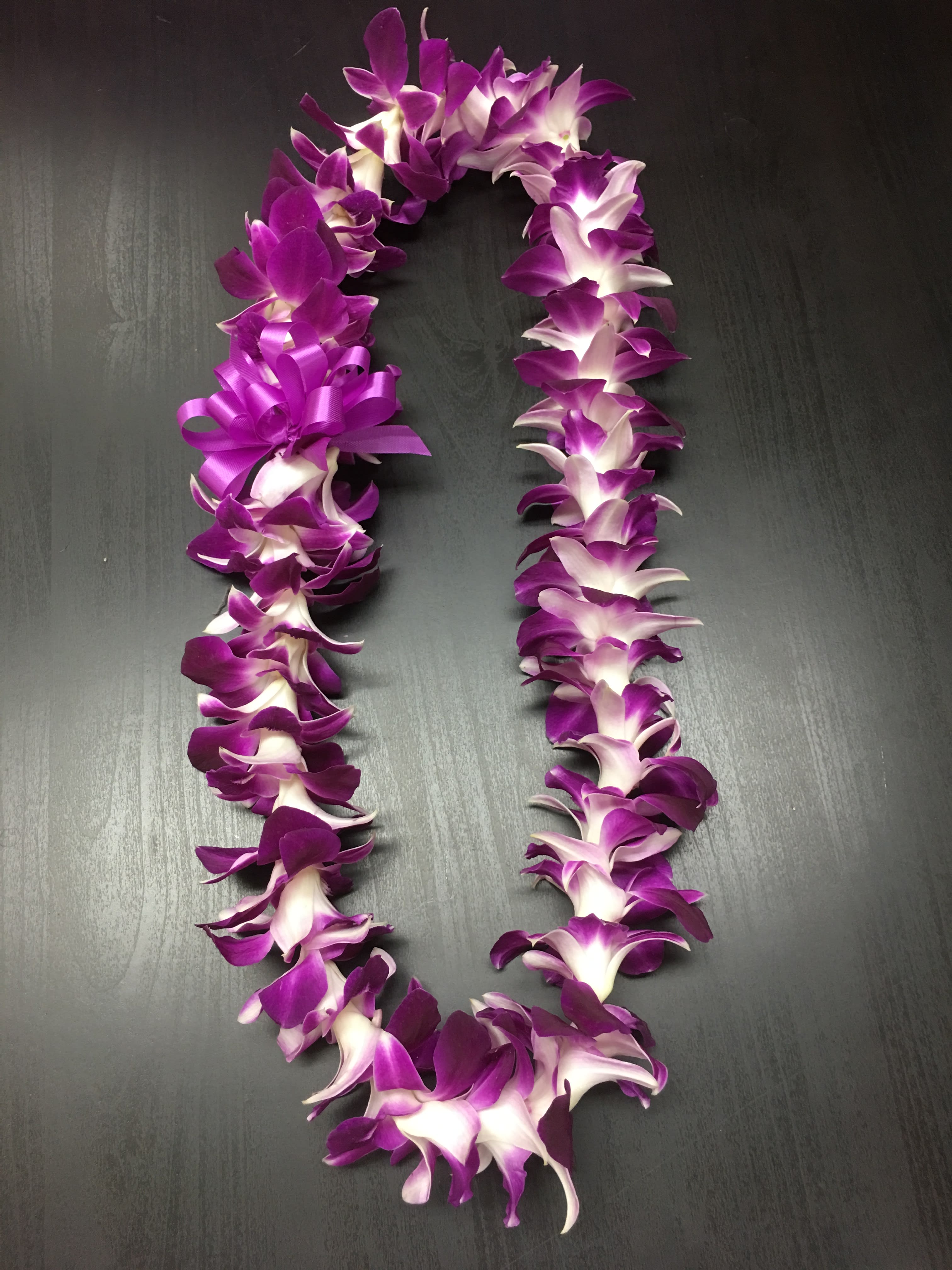 Purple Single Orchid Lei in Gardena, CA Kiku Florist & Gifts