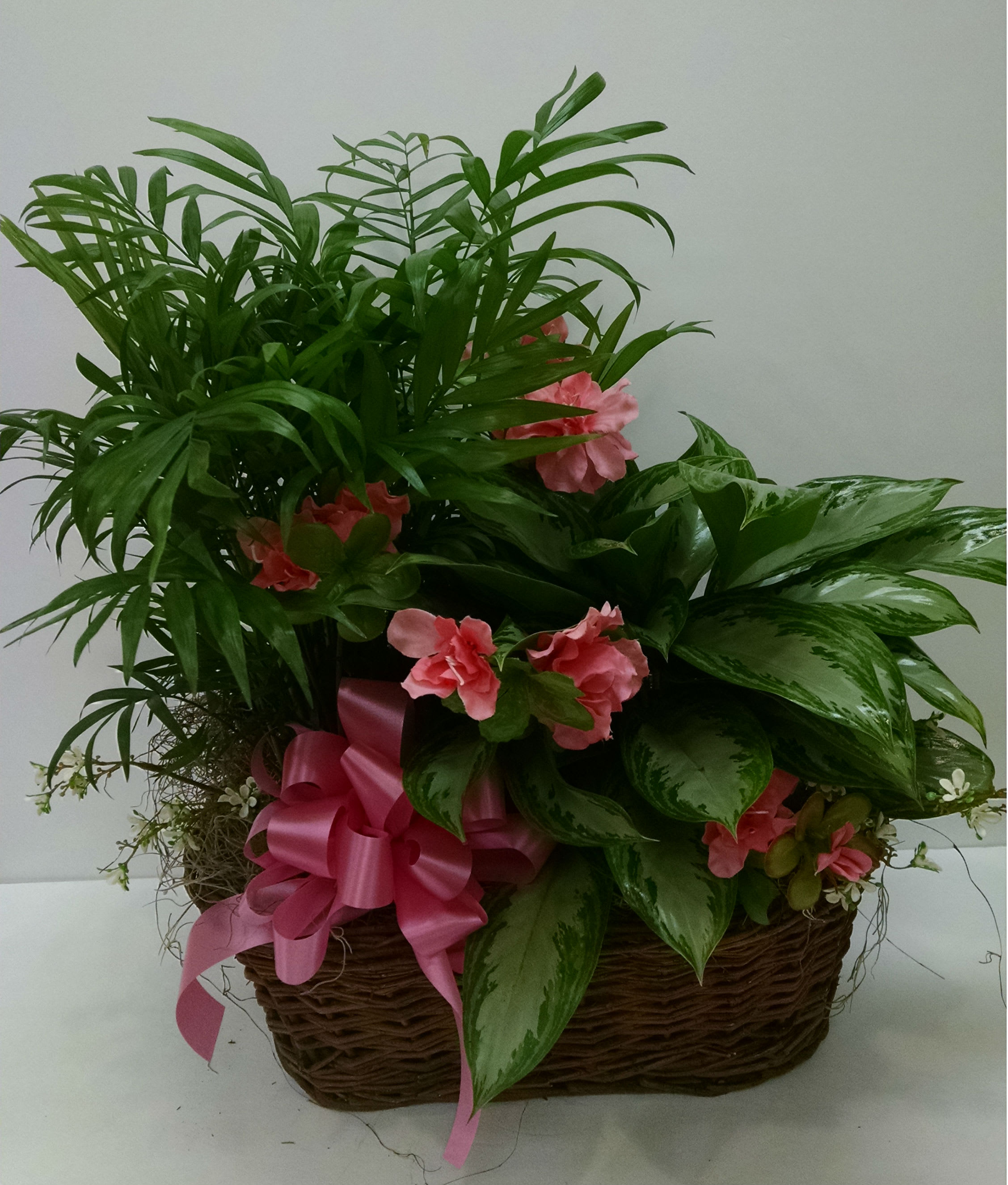 Double Basket With Silks in Larned, KS Country Seasons Flower Shoppe LLC