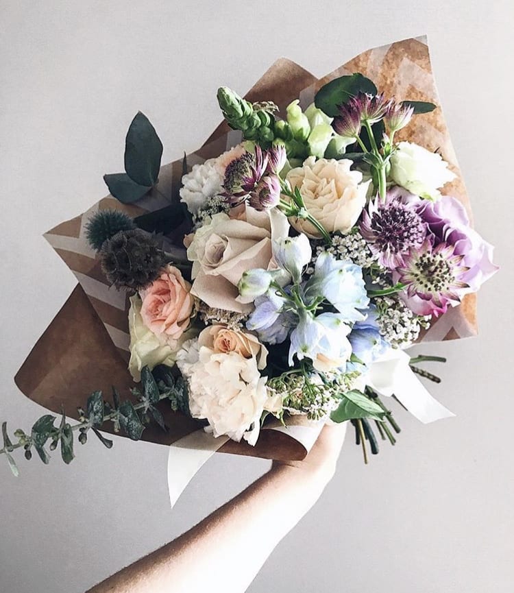 heavenly bouquet by brendas flowers flower bouquet brown paper